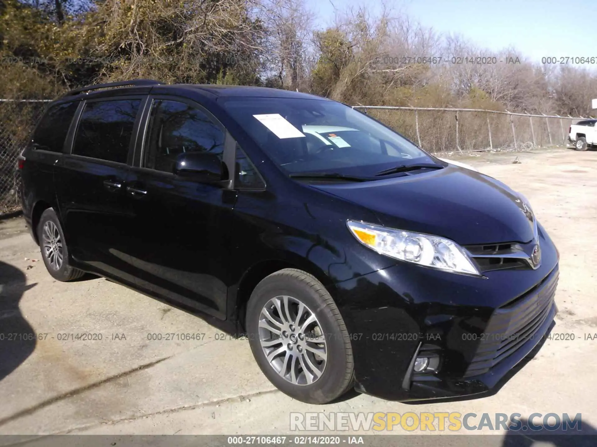 1 fotografías del automóvil dañado 5TDYZ3DC4LS038444 TOYOTA SIENNA 2020