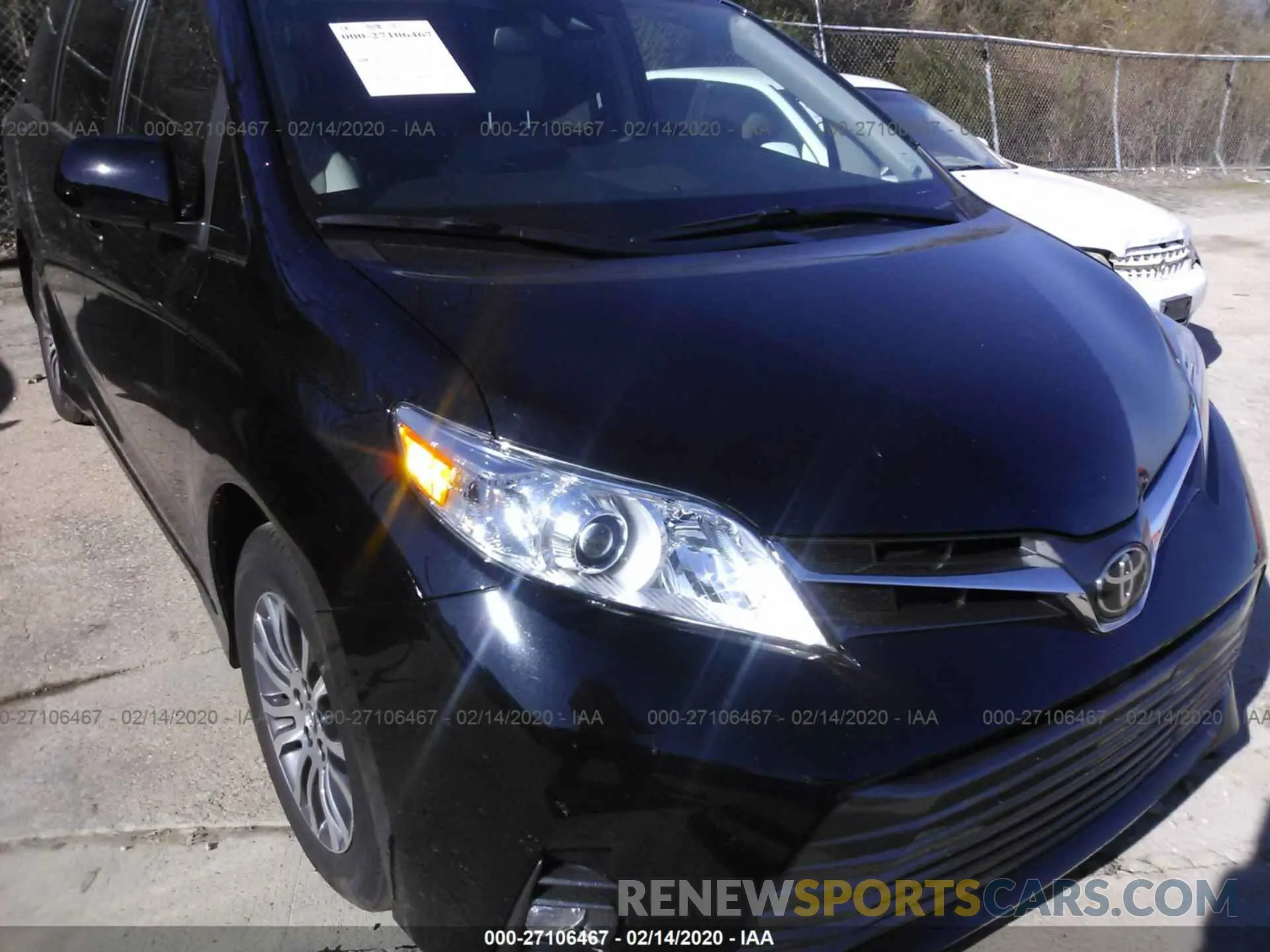6 fotografías del automóvil dañado 5TDYZ3DC4LS038444 TOYOTA SIENNA 2020