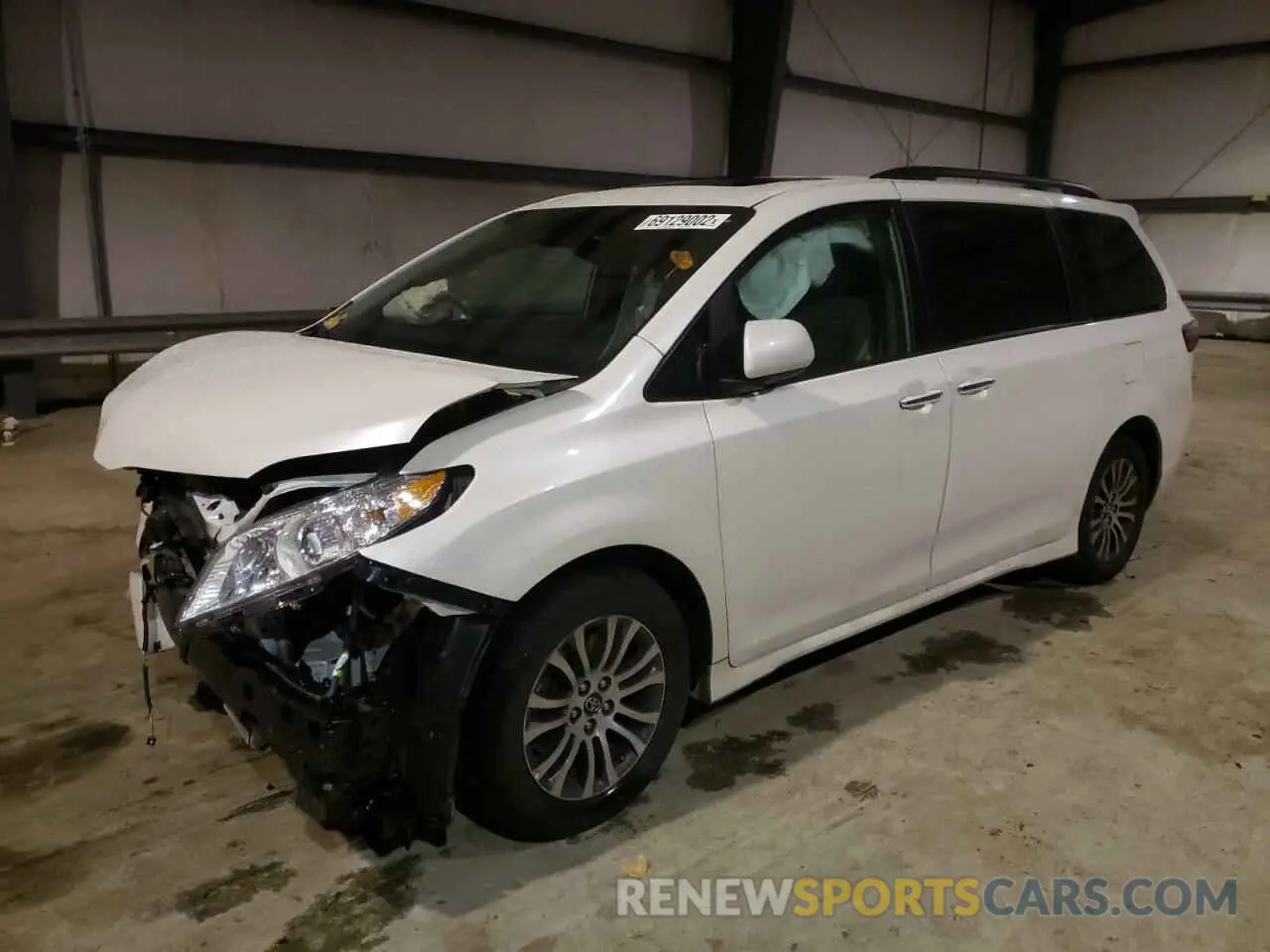 1 fotografías del automóvil dañado 5TDYZ3DC4LS041005 TOYOTA SIENNA 2020