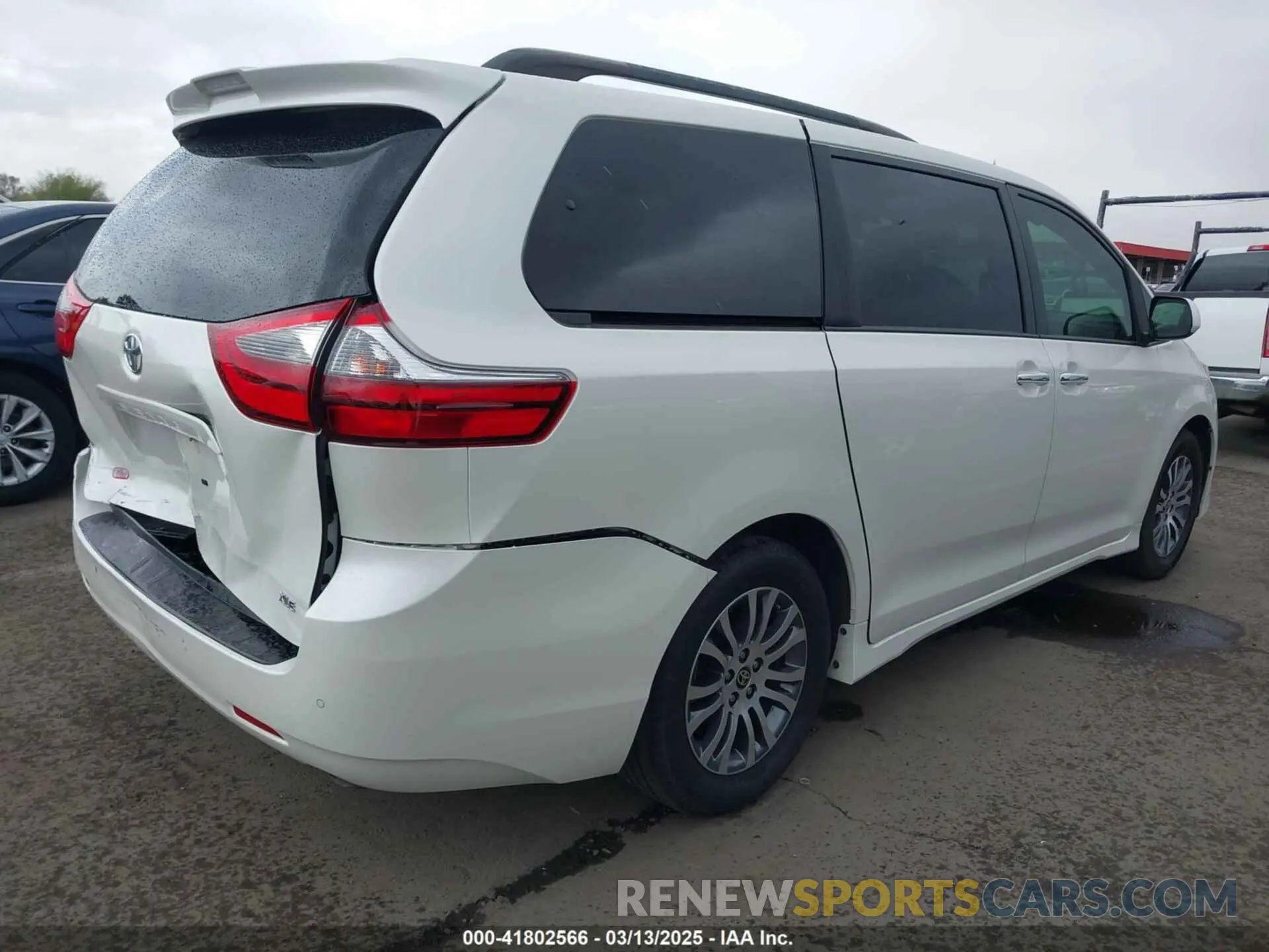4 fotografías del automóvil dañado 5TDYZ3DC4LS080497 TOYOTA SIENNA 2020