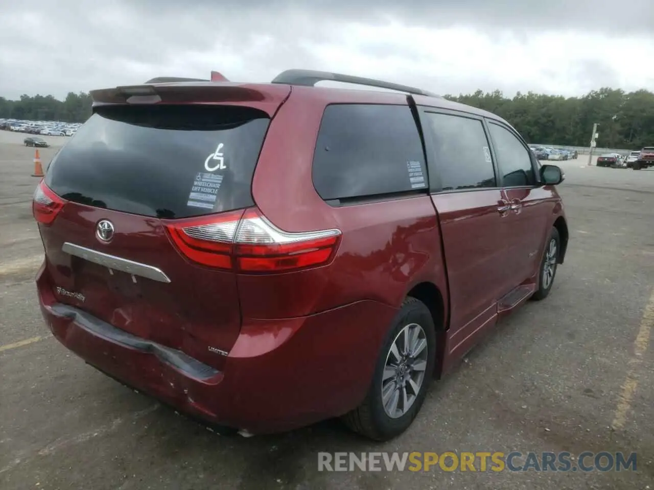 4 fotografías del automóvil dañado 5TDYZ3DC6LS066469 TOYOTA SIENNA 2020