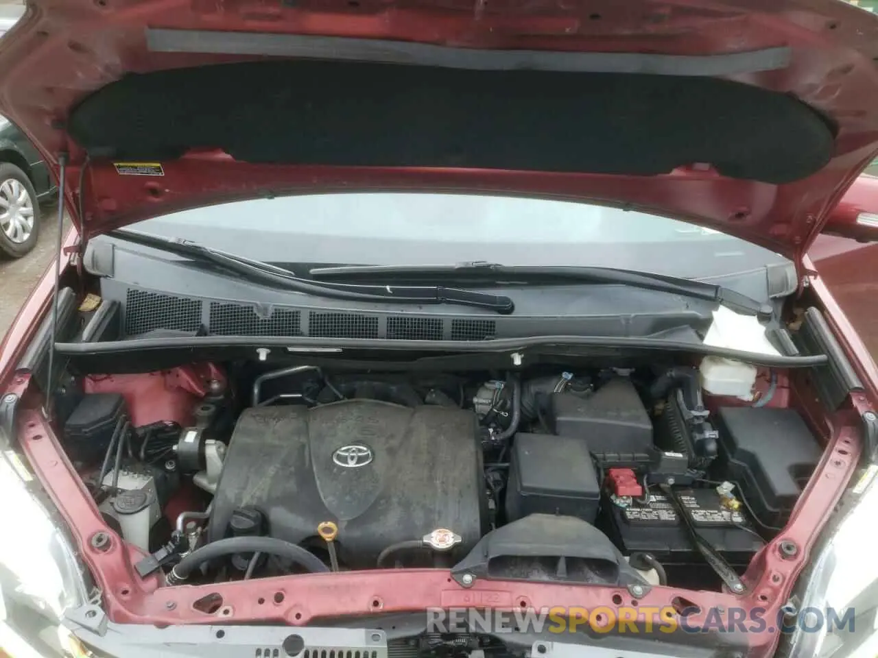 7 fotografías del automóvil dañado 5TDYZ3DC6LS066469 TOYOTA SIENNA 2020