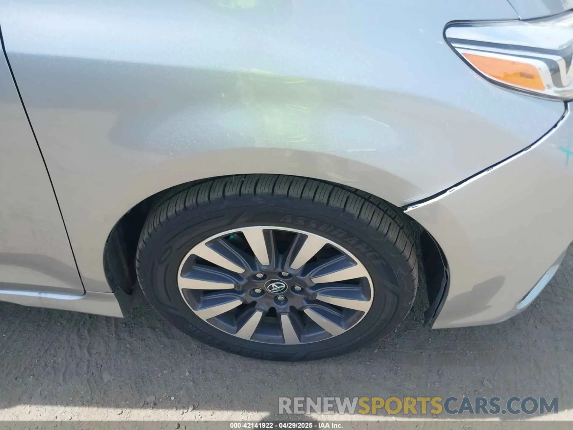 6 fotografías del automóvil dañado 5TDYZ3DC8LS029598 TOYOTA SIENNA 2020