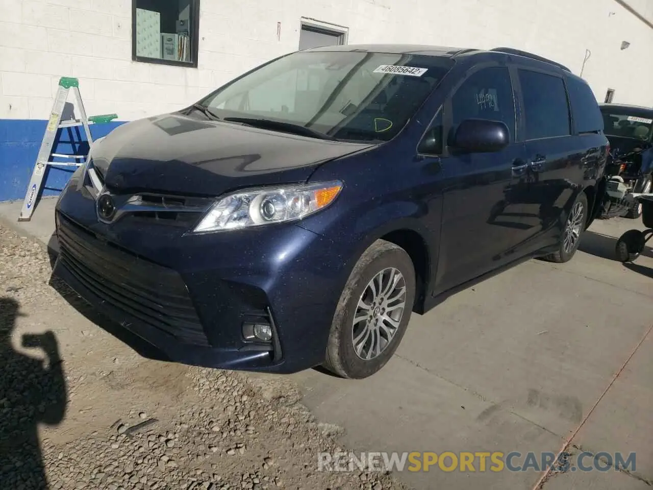 2 fotografías del automóvil dañado 5TDYZ3DC8LS029729 TOYOTA SIENNA 2020