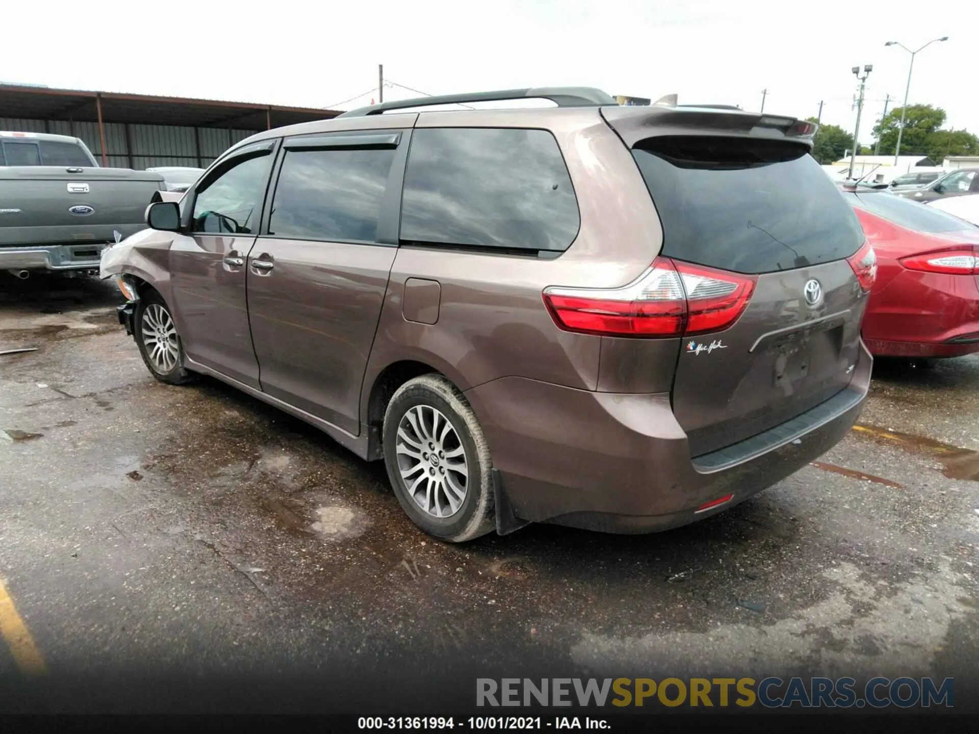 3 fotografías del automóvil dañado 5TDYZ3DCXLS032759 TOYOTA SIENNA 2020