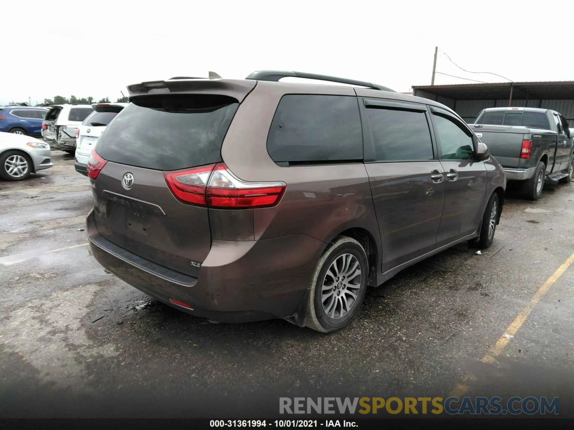 4 fotografías del automóvil dañado 5TDYZ3DCXLS032759 TOYOTA SIENNA 2020