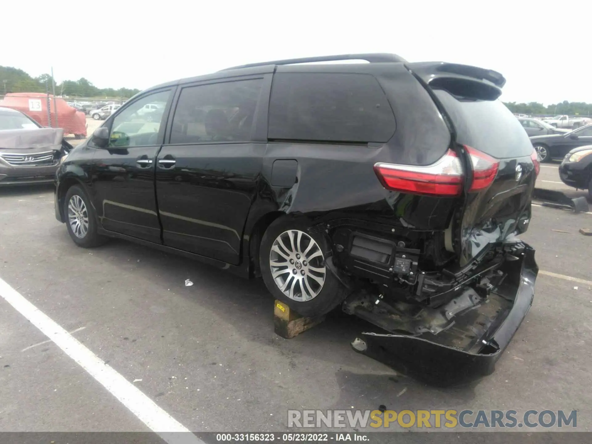 3 fotografías del automóvil dañado 5TDYZ3DCXLS063168 TOYOTA SIENNA 2020