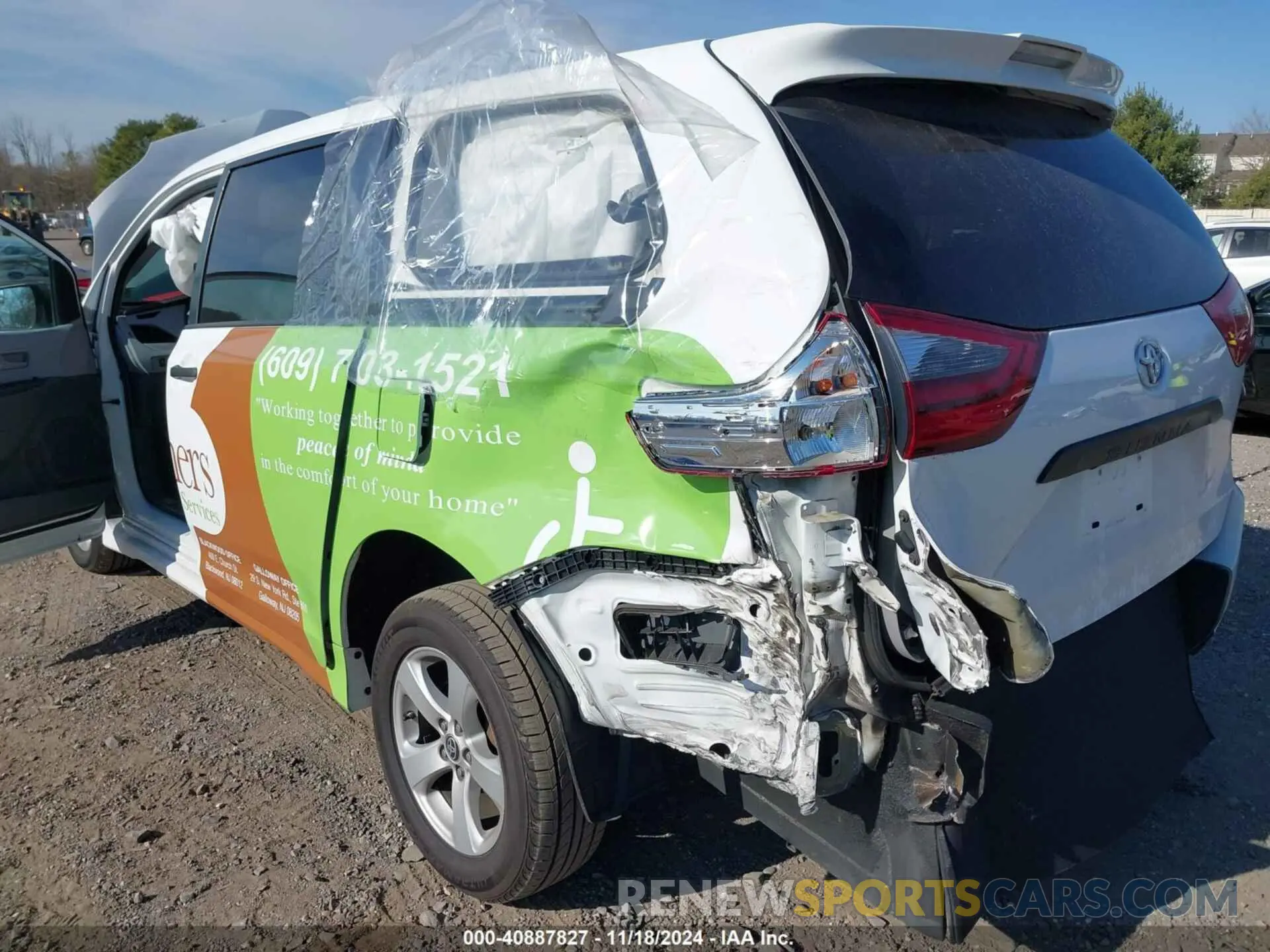 6 fotografías del automóvil dañado 5TDZZ3DC2LS066487 TOYOTA SIENNA 2020