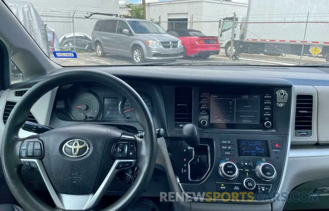9 fotografías del automóvil dañado 5TDZZ3DC5LS030793 TOYOTA SIENNA 2020