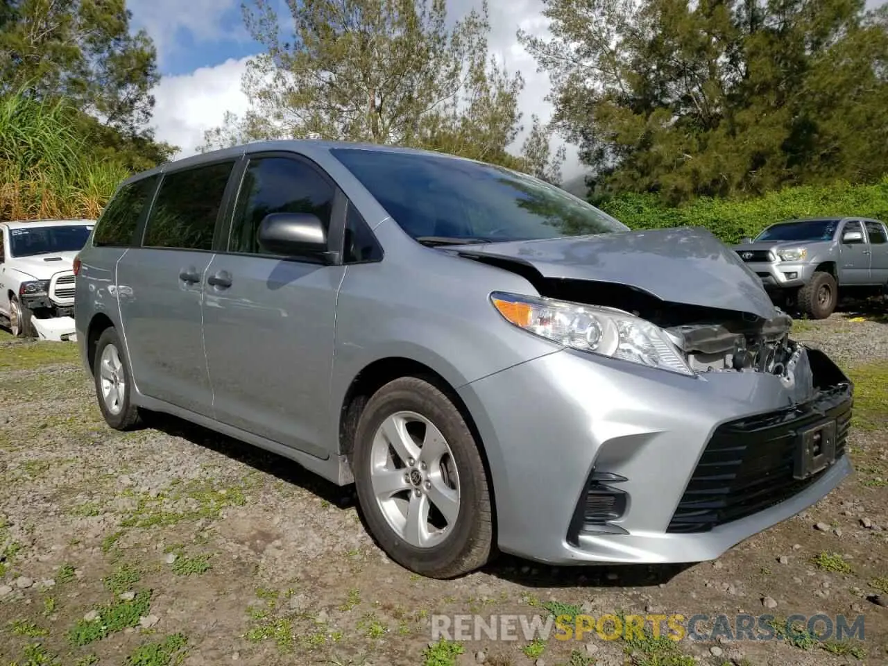 1 fotografías del automóvil dañado 5TDZZ3DC5LS072218 TOYOTA SIENNA 2020
