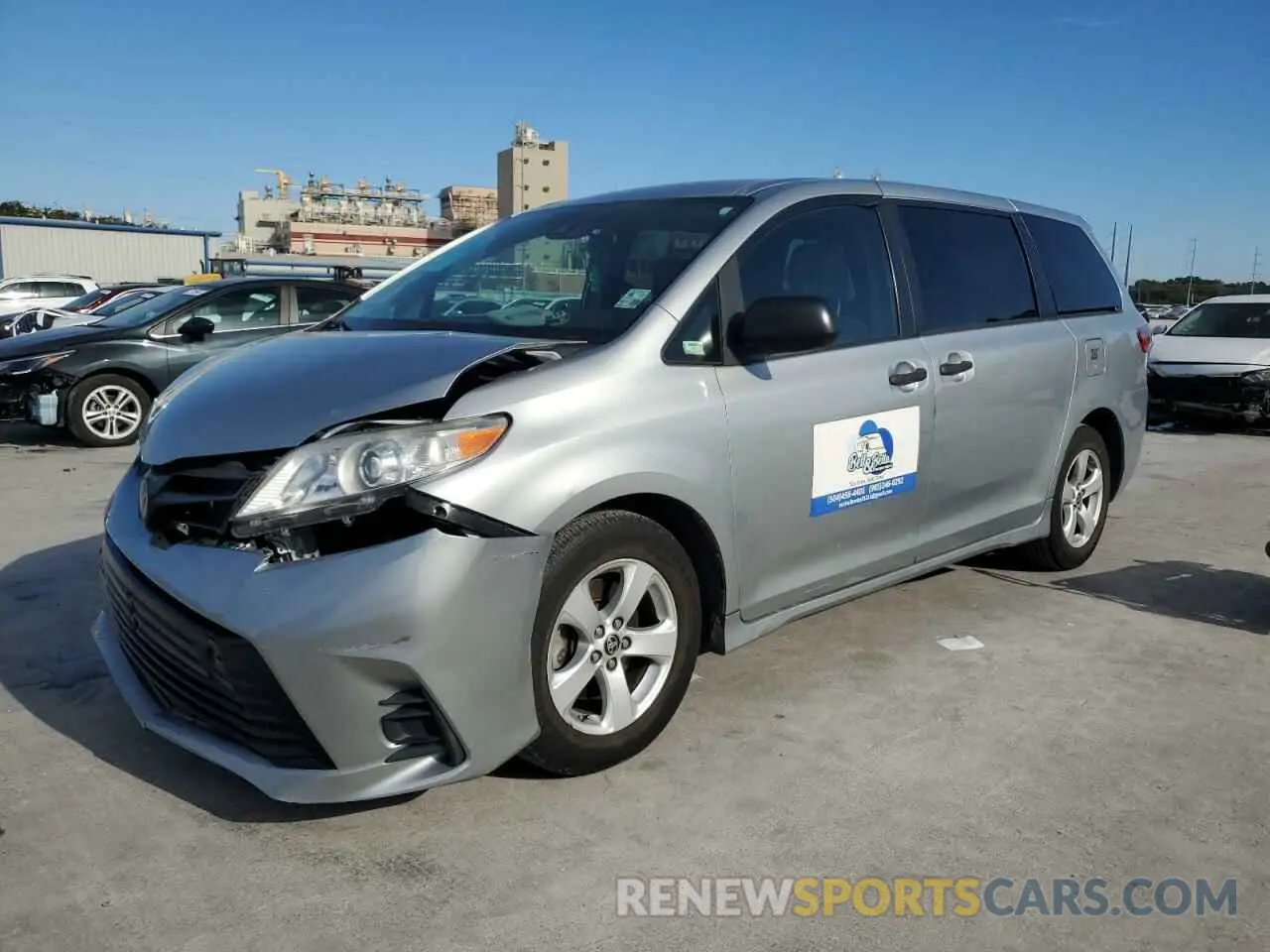 1 fotografías del automóvil dañado 5TDZZ3DC6LS072728 TOYOTA SIENNA 2020