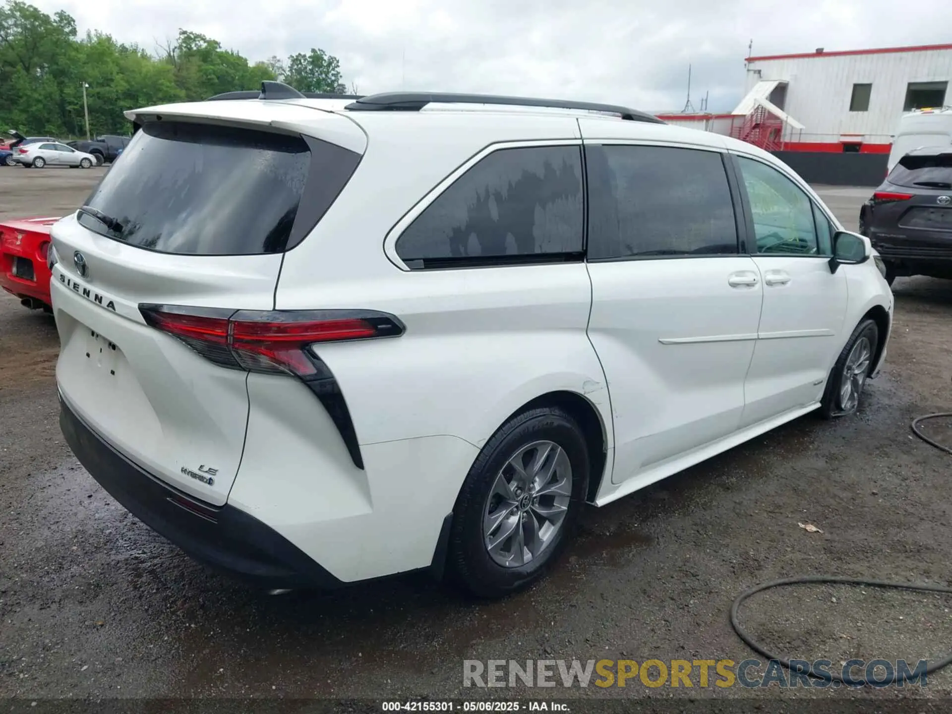 4 fotografías del automóvil dañado 5TDBRKEC8MS008394 TOYOTA SIENNA 2021
