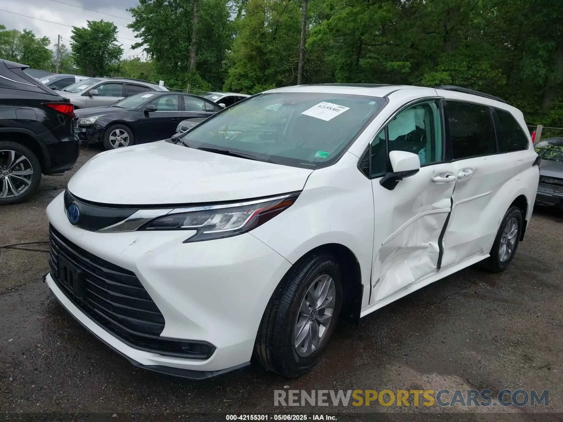 6 fotografías del automóvil dañado 5TDBRKEC8MS008394 TOYOTA SIENNA 2021