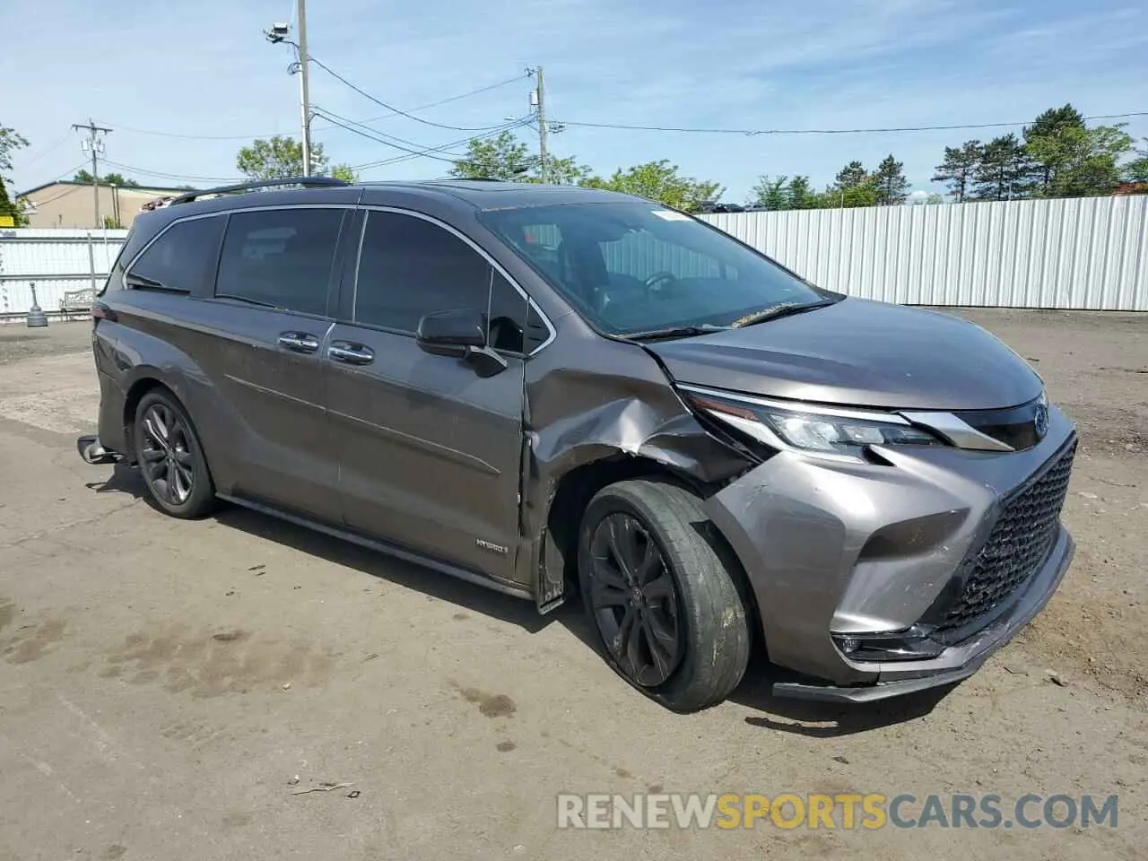 4 fotografías del automóvil dañado 5TDDRKEC0MS023190 TOYOTA SIENNA 2021