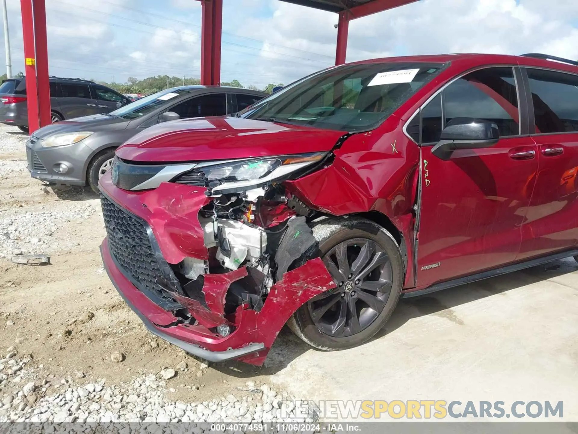 6 fotografías del automóvil dañado 5TDDRKEC0MS043195 TOYOTA SIENNA 2021