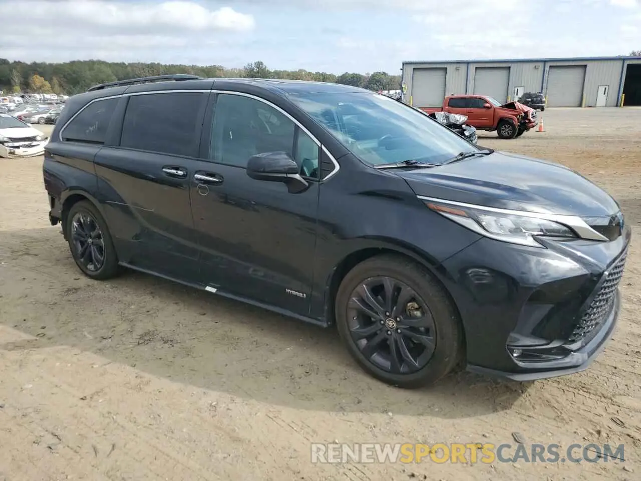 4 fotografías del automóvil dañado 5TDDRKEC3MS033230 TOYOTA SIENNA 2021