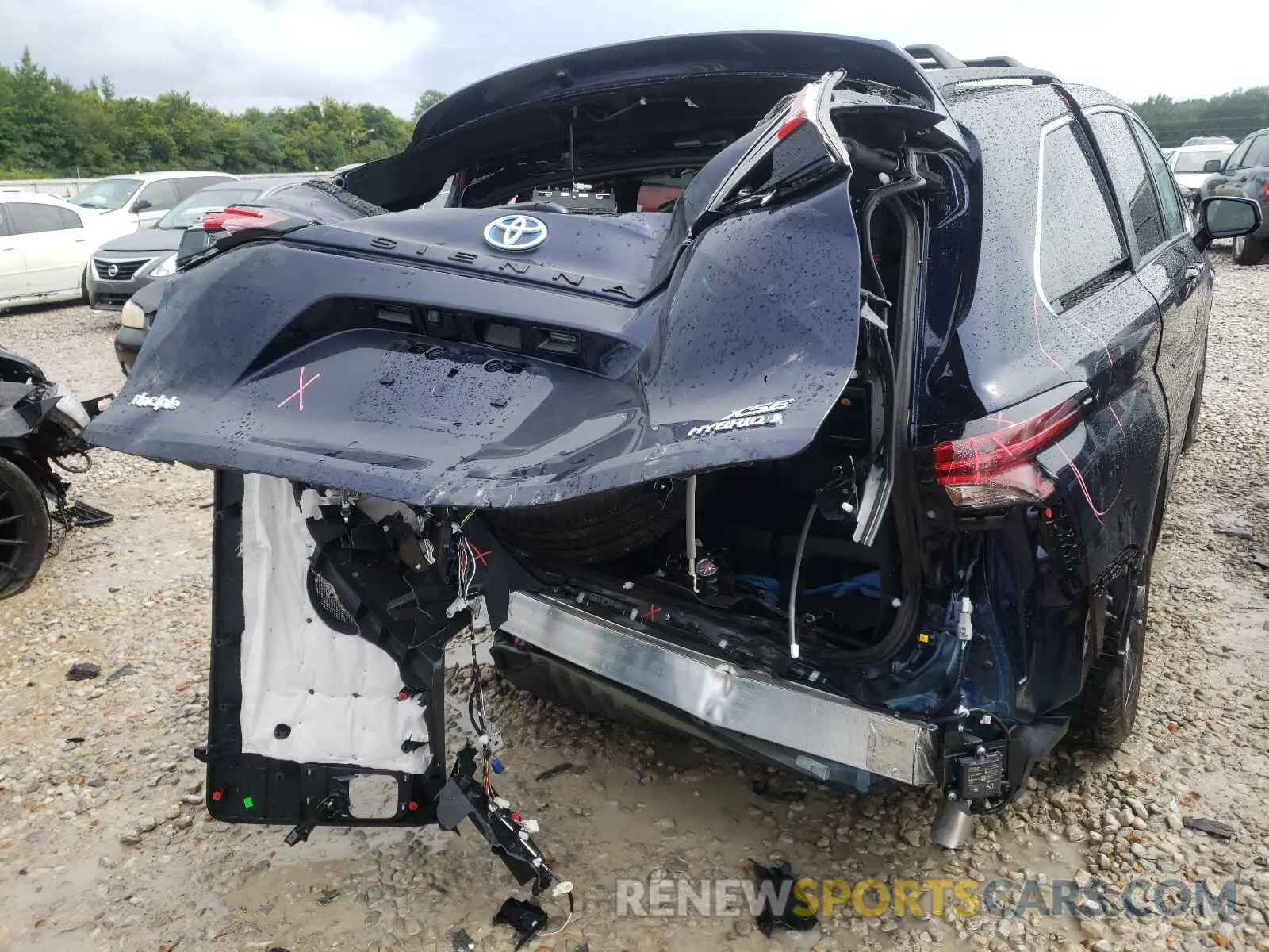 9 fotografías del automóvil dañado 5TDDRKEC7MS035076 TOYOTA SIENNA 2021