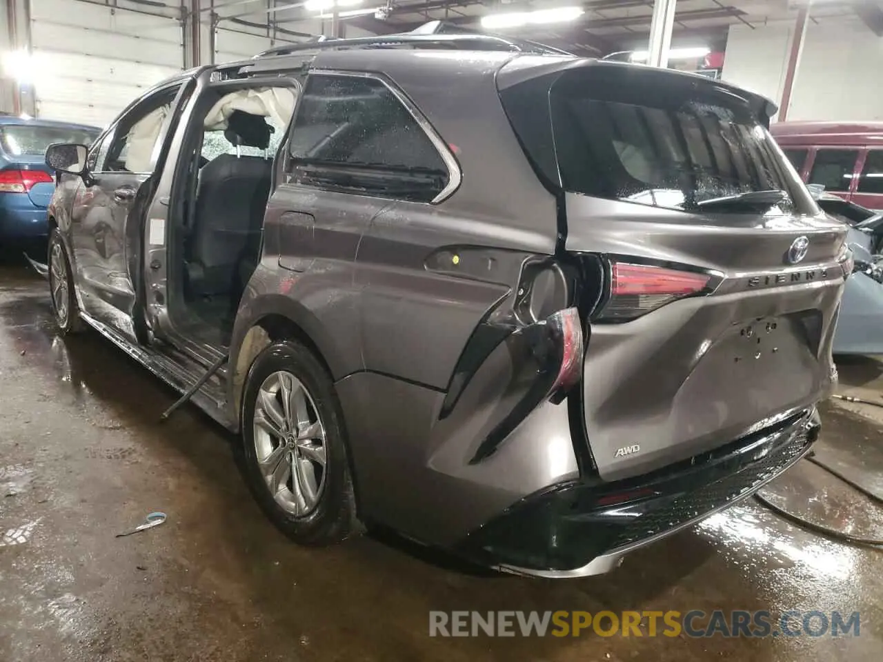 2 fotografías del automóvil dañado 5TDDSKFC1MS003145 TOYOTA SIENNA 2021