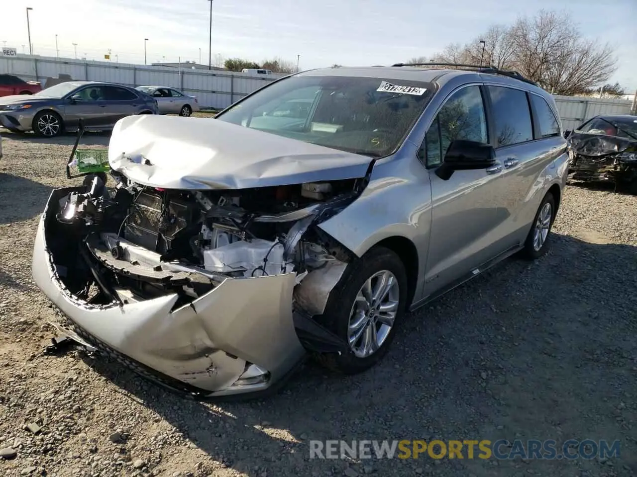 2 fotografías del automóvil dañado 5TDDSKFC6MS004937 TOYOTA SIENNA 2021