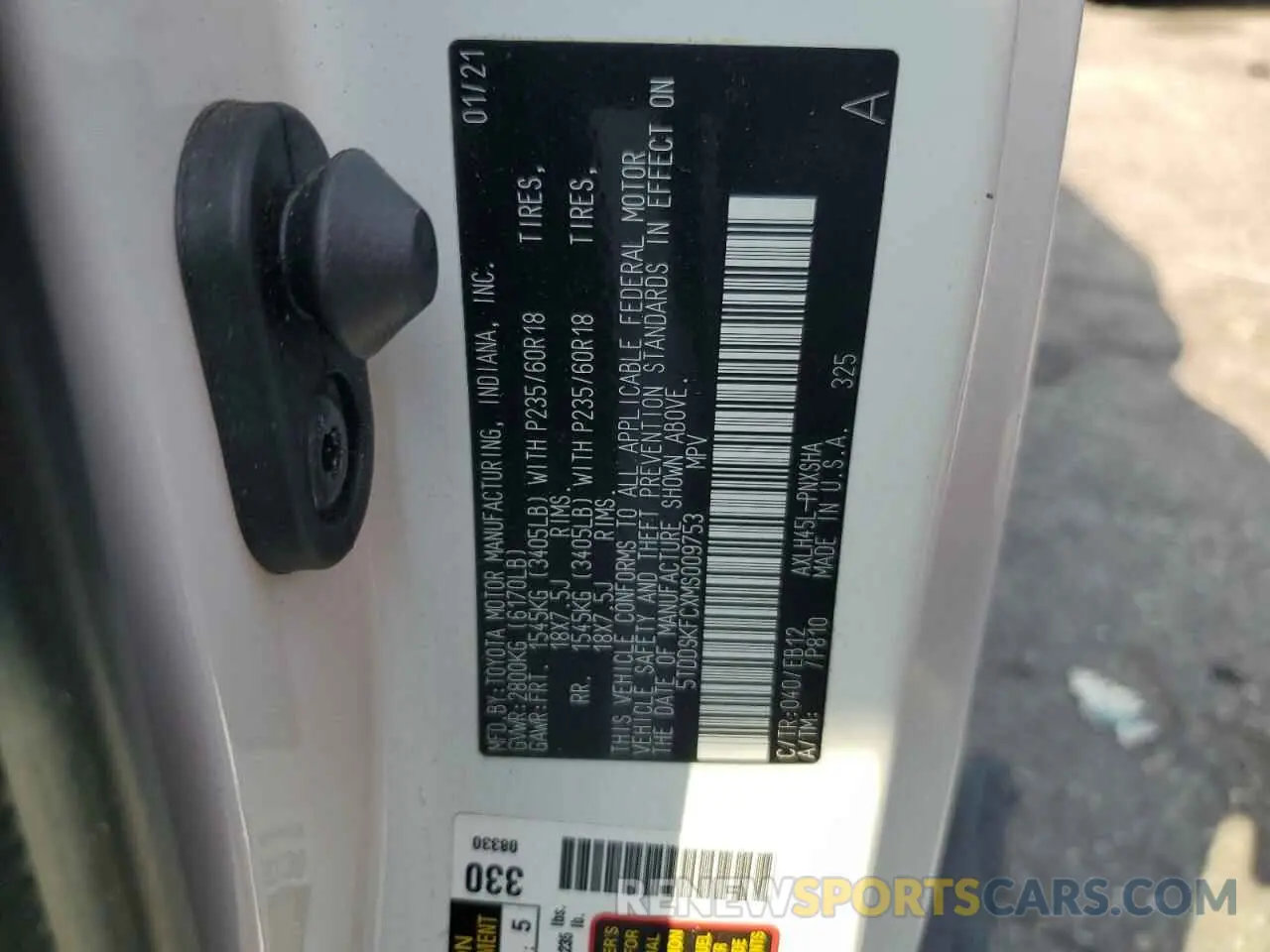 13 fotografías del automóvil dañado 5TDDSKFCXMS009753 TOYOTA SIENNA 2021