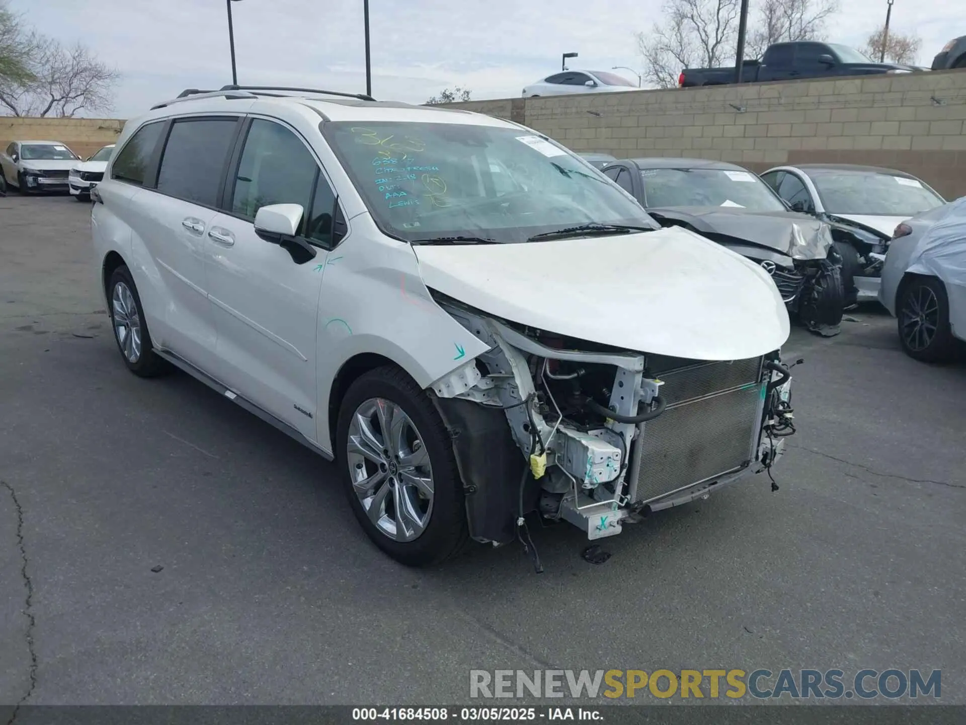 1 fotografías del automóvil dañado 5TDERKEC0MS009522 TOYOTA SIENNA 2021