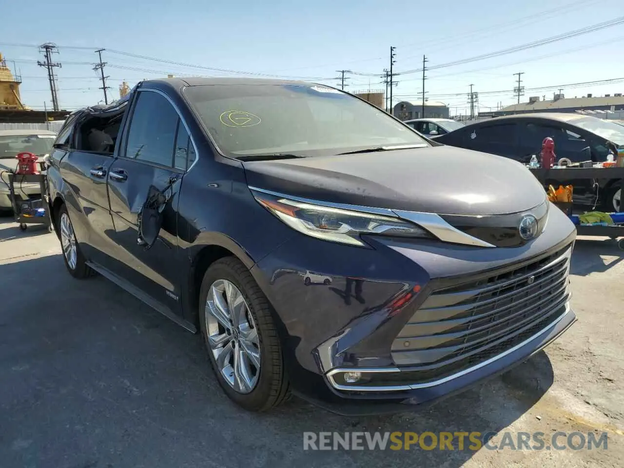 1 fotografías del automóvil dañado 5TDERKEC3MS064160 TOYOTA SIENNA 2021
