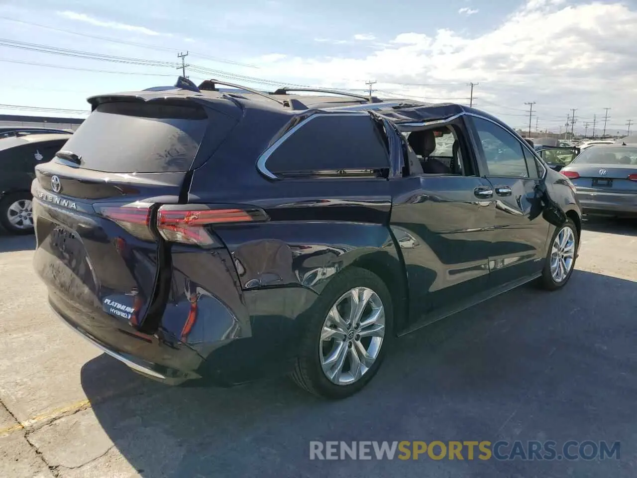 4 fotografías del automóvil dañado 5TDERKEC3MS064160 TOYOTA SIENNA 2021