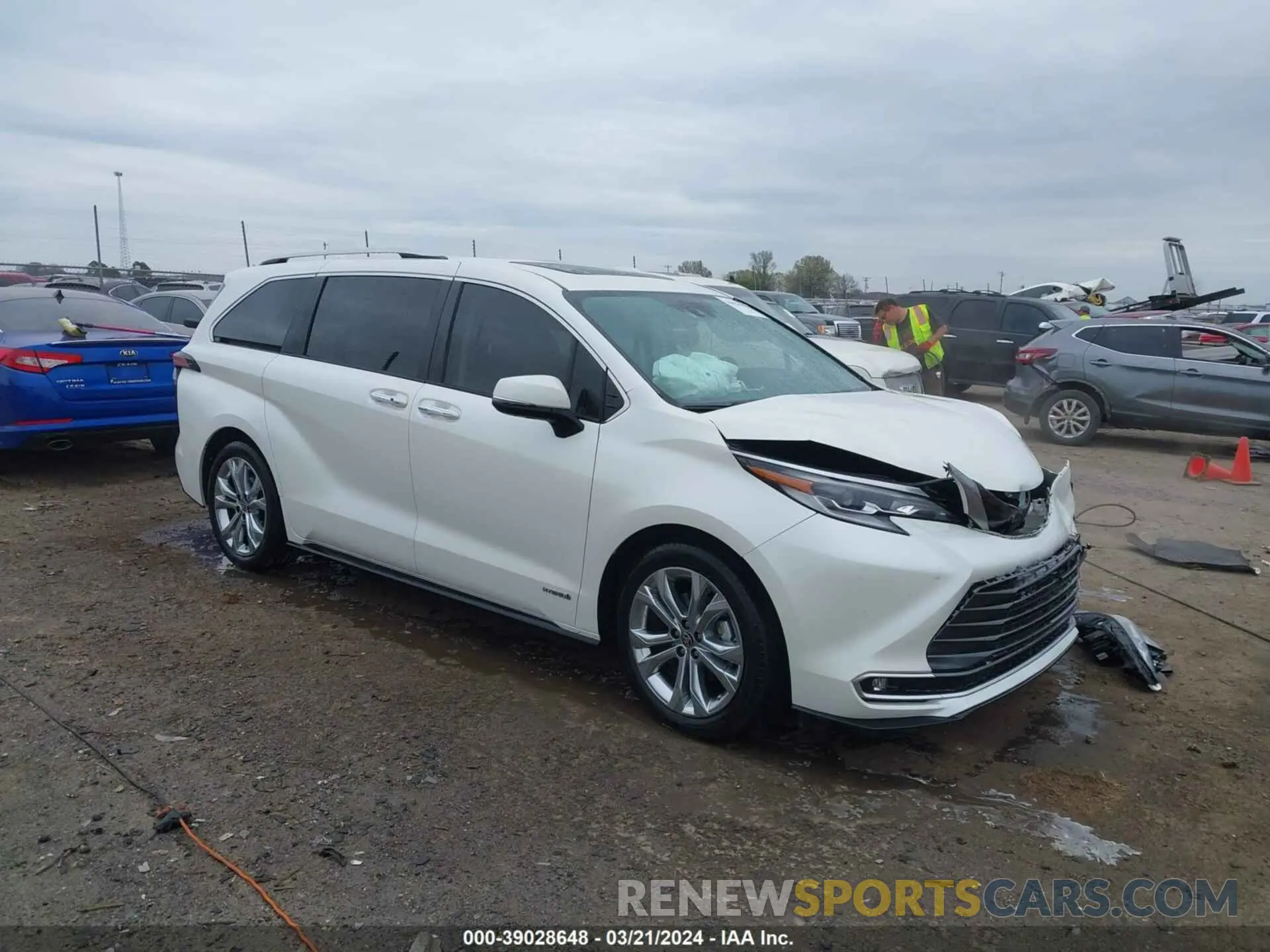 1 fotografías del automóvil dañado 5TDERKEC4MS011421 TOYOTA SIENNA 2021