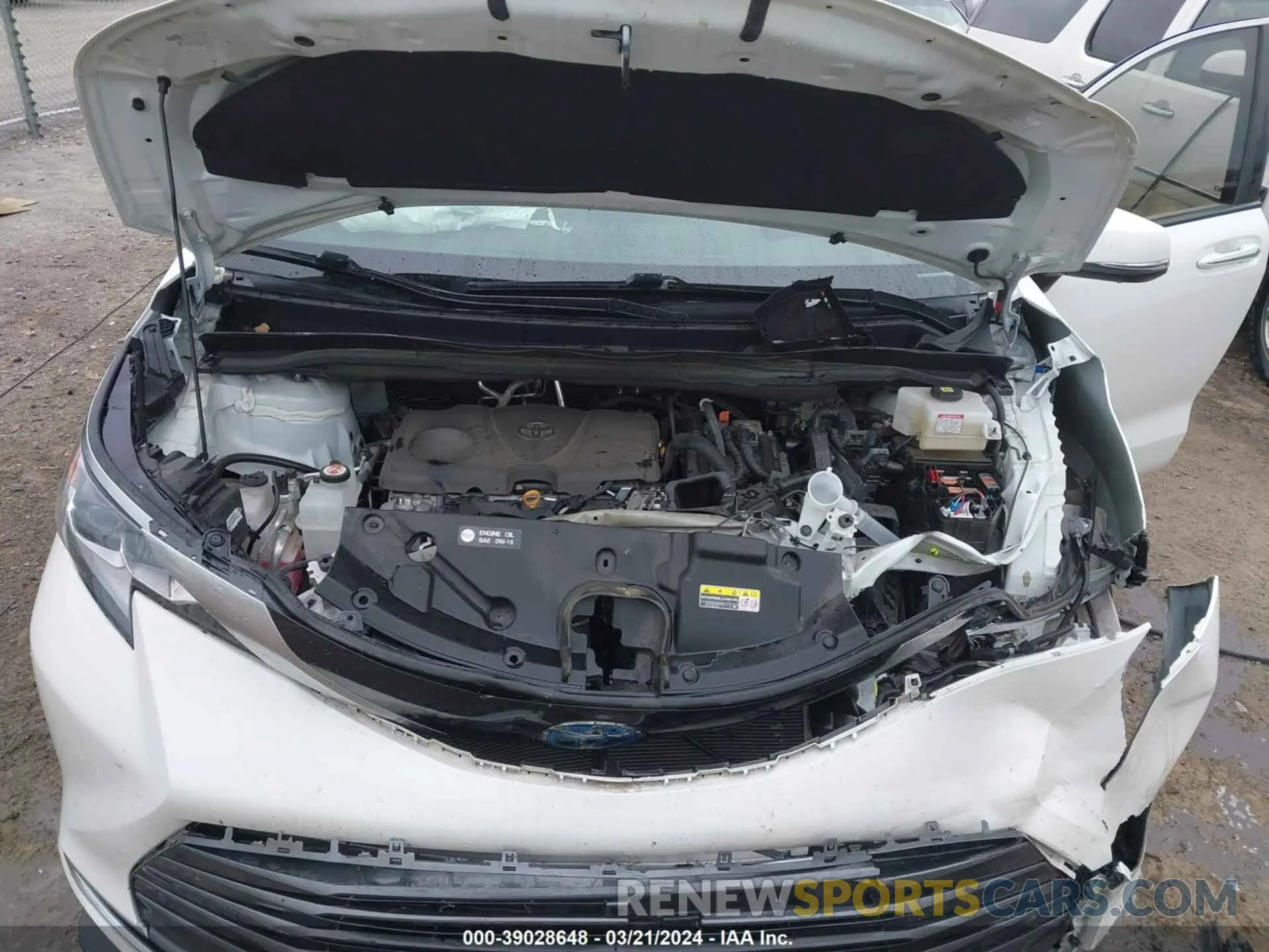 10 fotografías del automóvil dañado 5TDERKEC4MS011421 TOYOTA SIENNA 2021