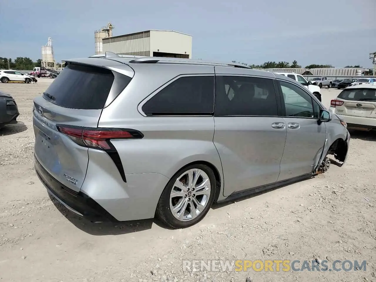 3 fotografías del automóvil dañado 5TDERKEC5MS065875 TOYOTA SIENNA 2021