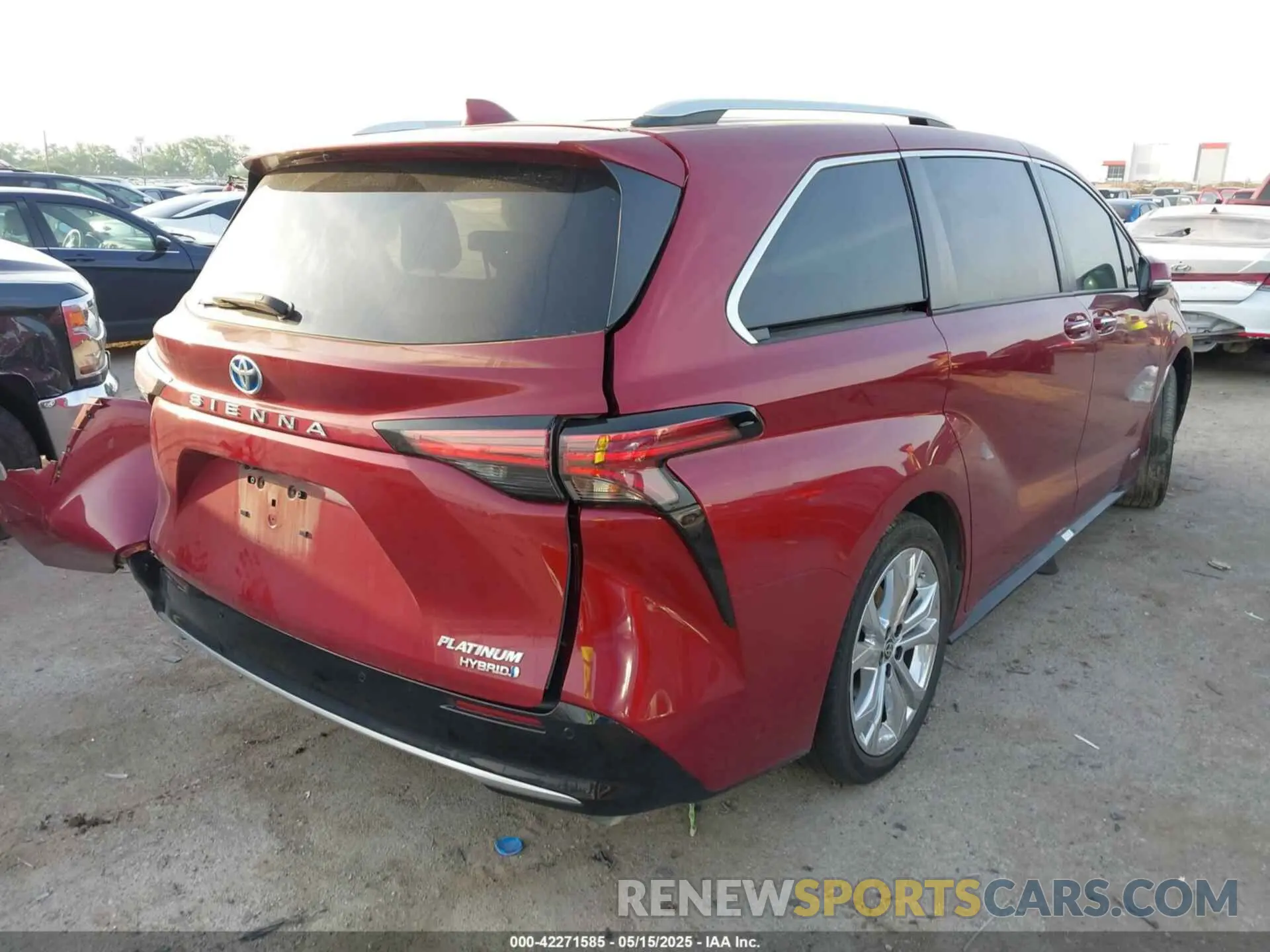 4 fotografías del automóvil dañado 5TDERKECXMS056234 TOYOTA SIENNA 2021