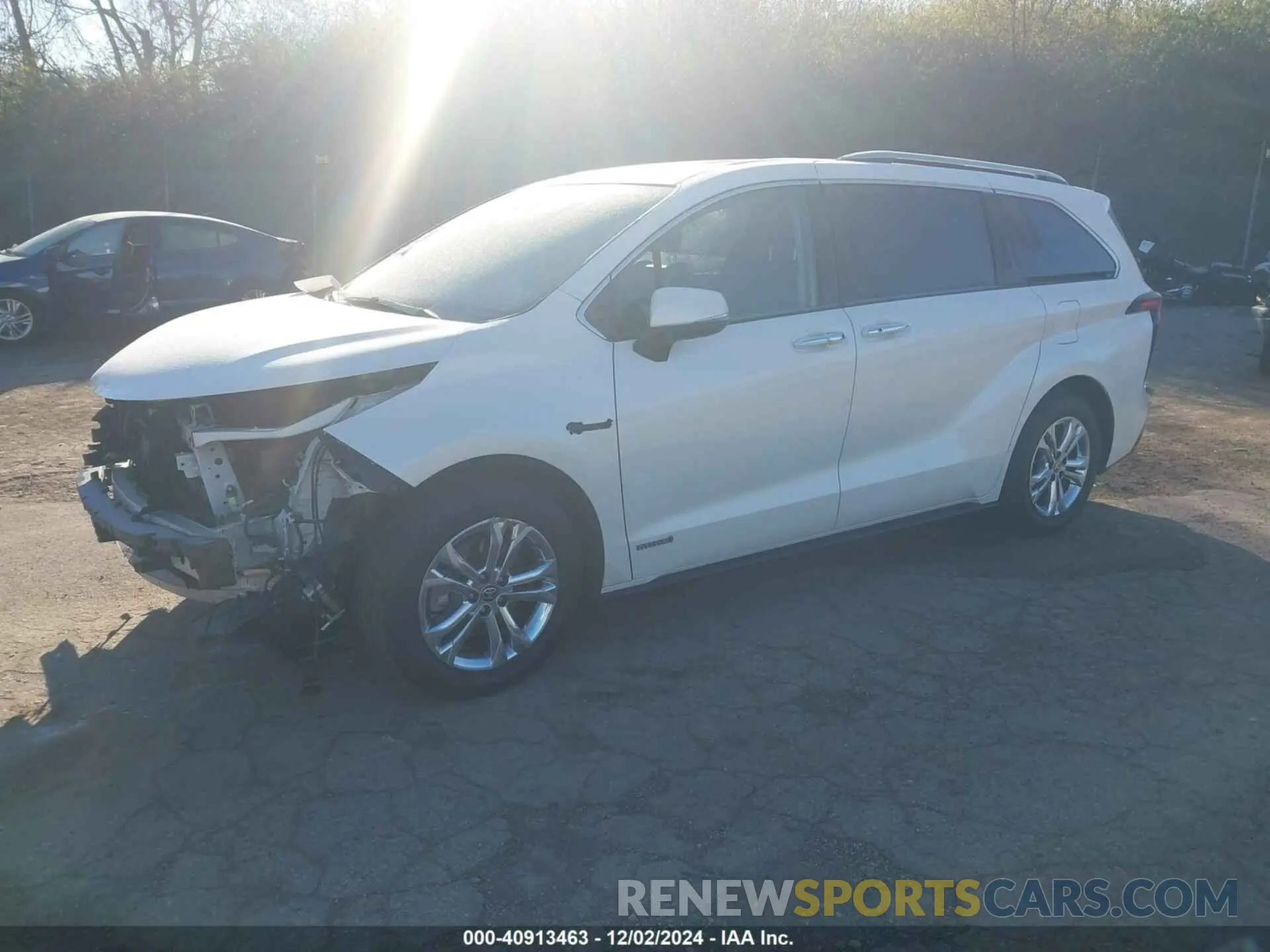 2 fotografías del automóvil dañado 5TDESKFC3MS006195 TOYOTA SIENNA 2021