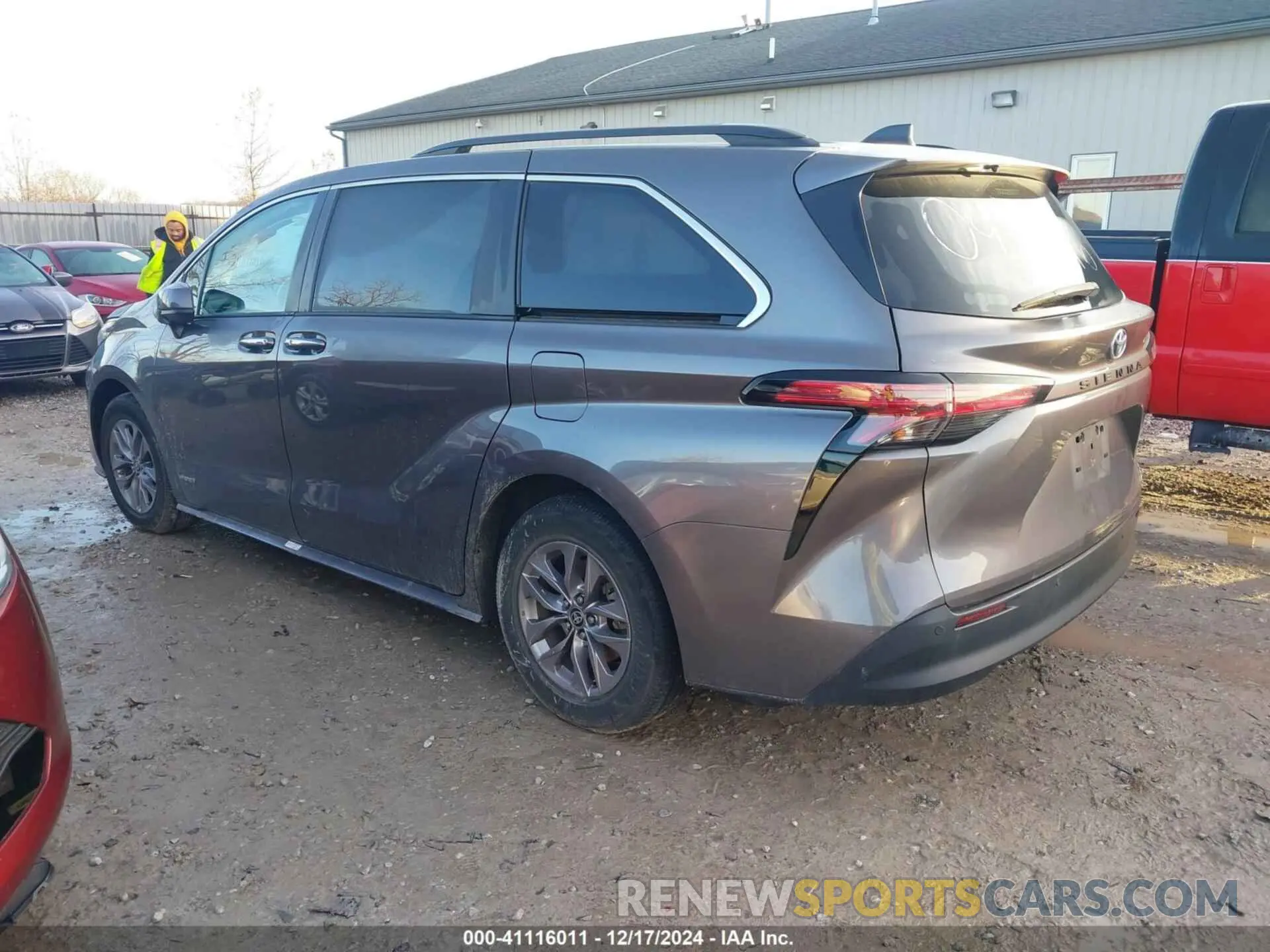 3 fotografías del automóvil dañado 5TDJRKEC2MS044996 TOYOTA SIENNA 2021
