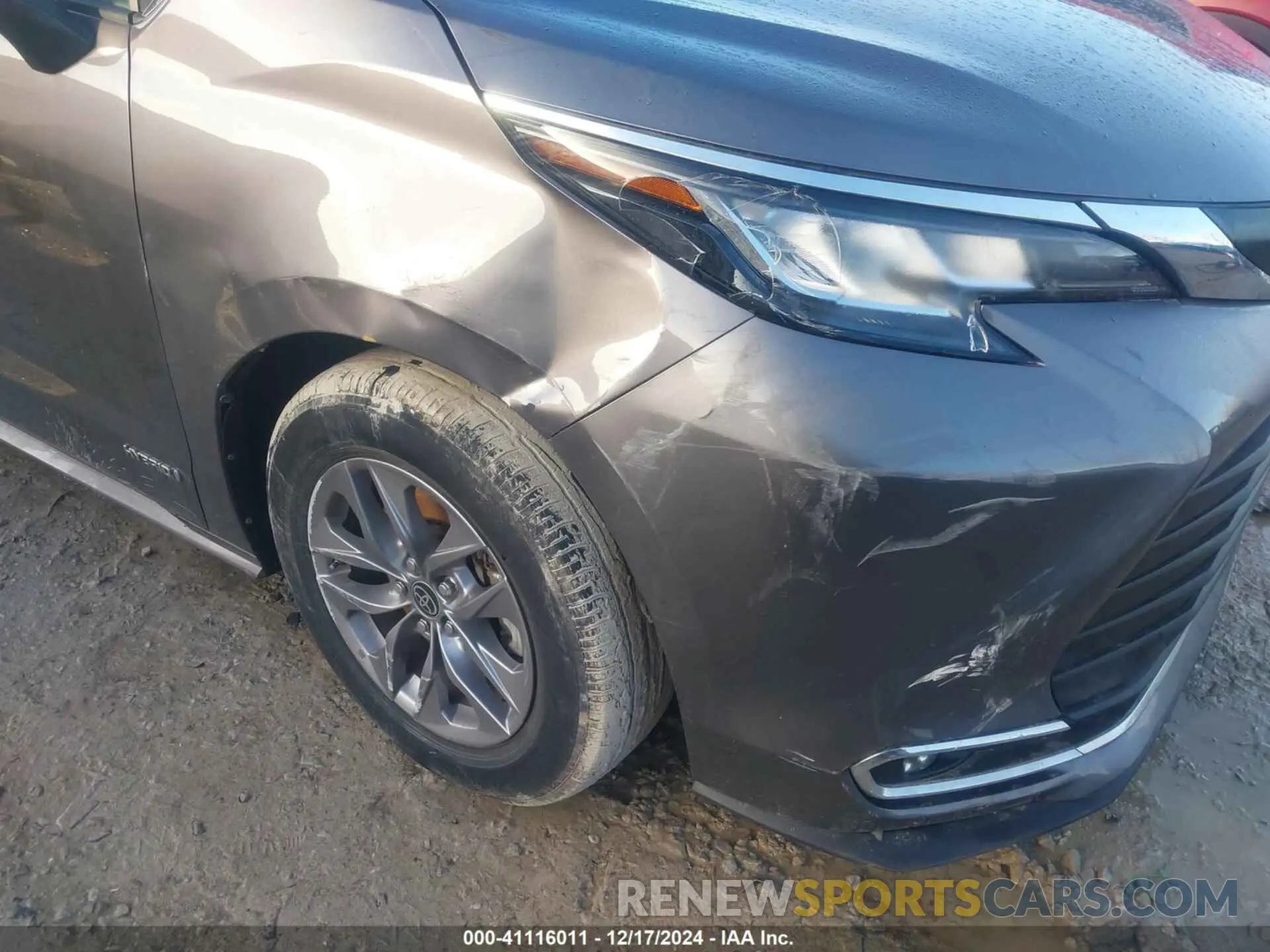 6 fotografías del automóvil dañado 5TDJRKEC2MS044996 TOYOTA SIENNA 2021