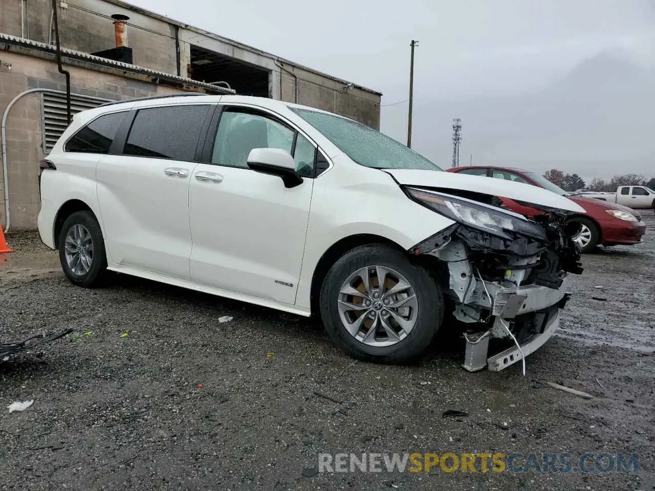 4 fotografías del automóvil dañado 5TDJRKEC4MS039721 TOYOTA SIENNA 2021