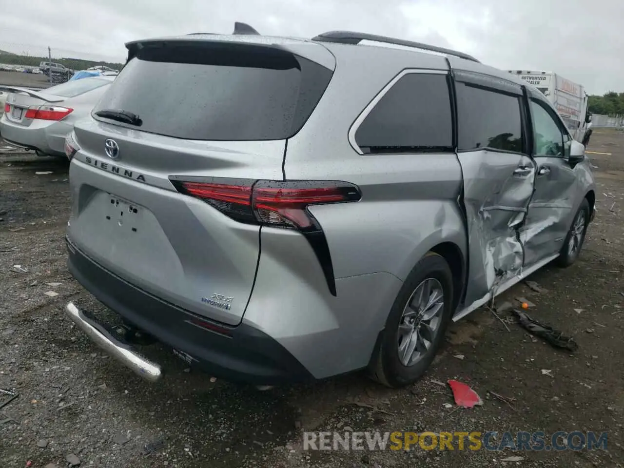 4 fotografías del automóvil dañado 5TDJSKFC2MS026209 TOYOTA SIENNA 2021