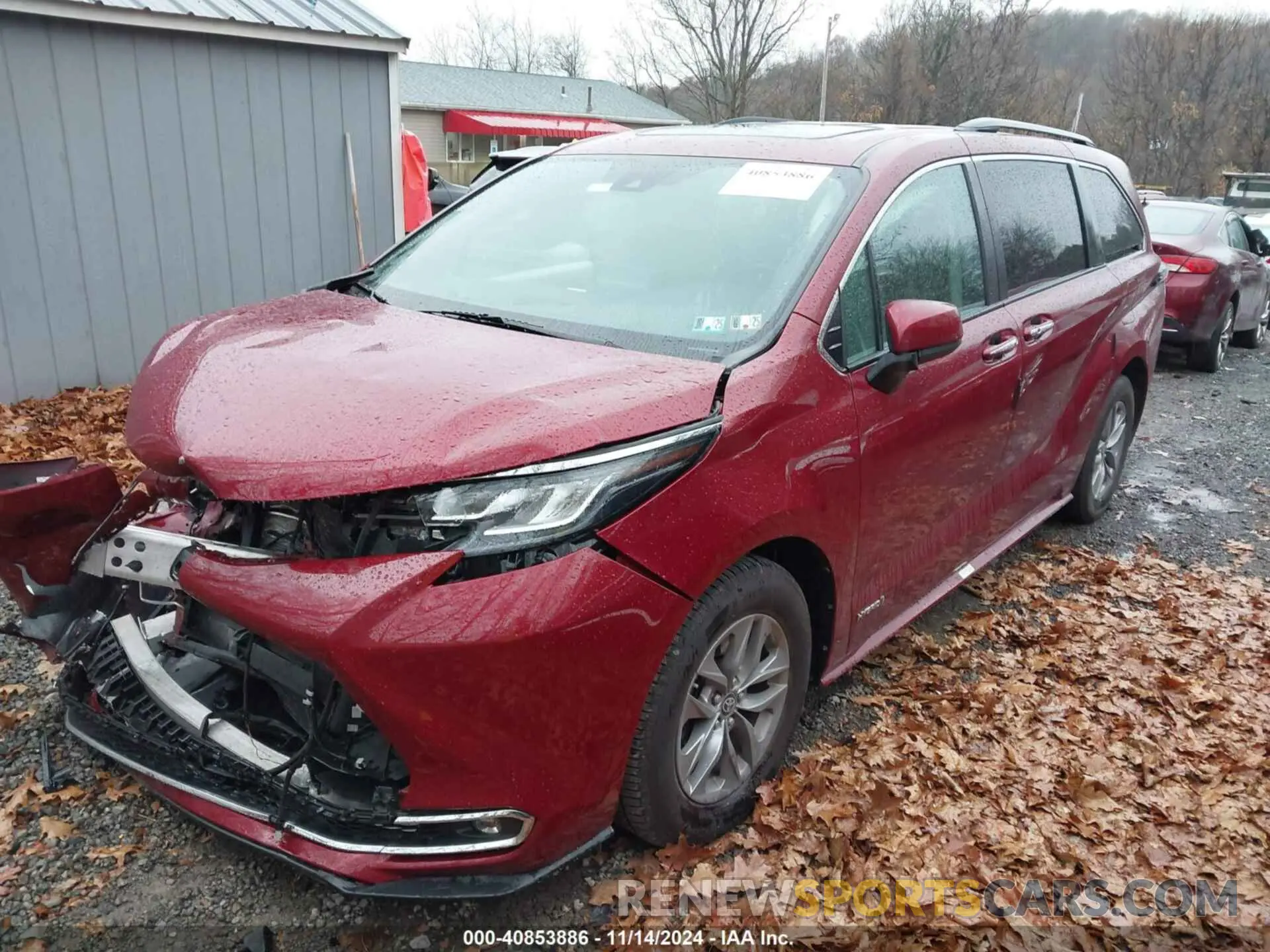 2 fotografías del automóvil dañado 5TDJSKFCXMS014664 TOYOTA SIENNA 2021