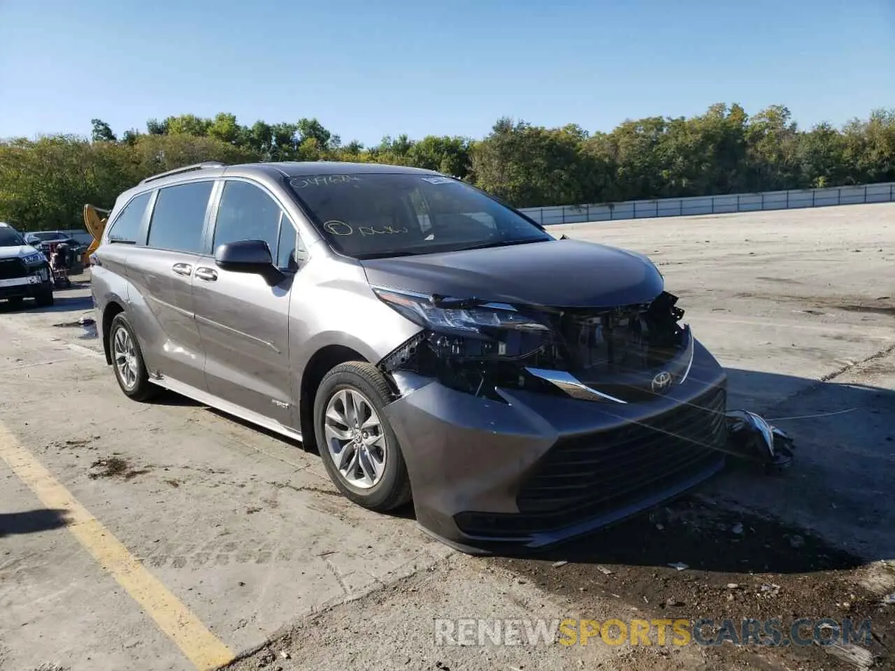 1 fotografías del automóvil dañado 5TDKRKEC2MS049684 TOYOTA SIENNA 2021