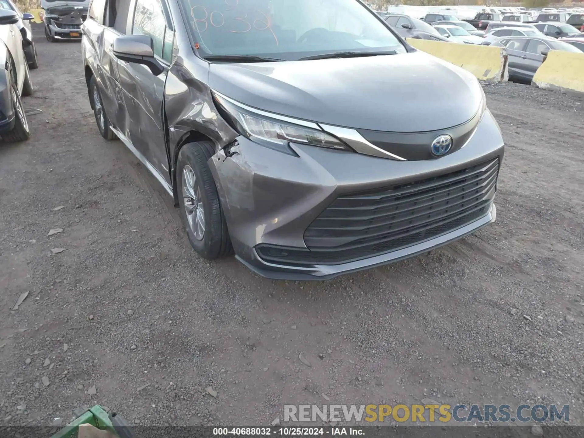 1 fotografías del automóvil dañado 5TDKRKEC2MS072169 TOYOTA SIENNA 2021