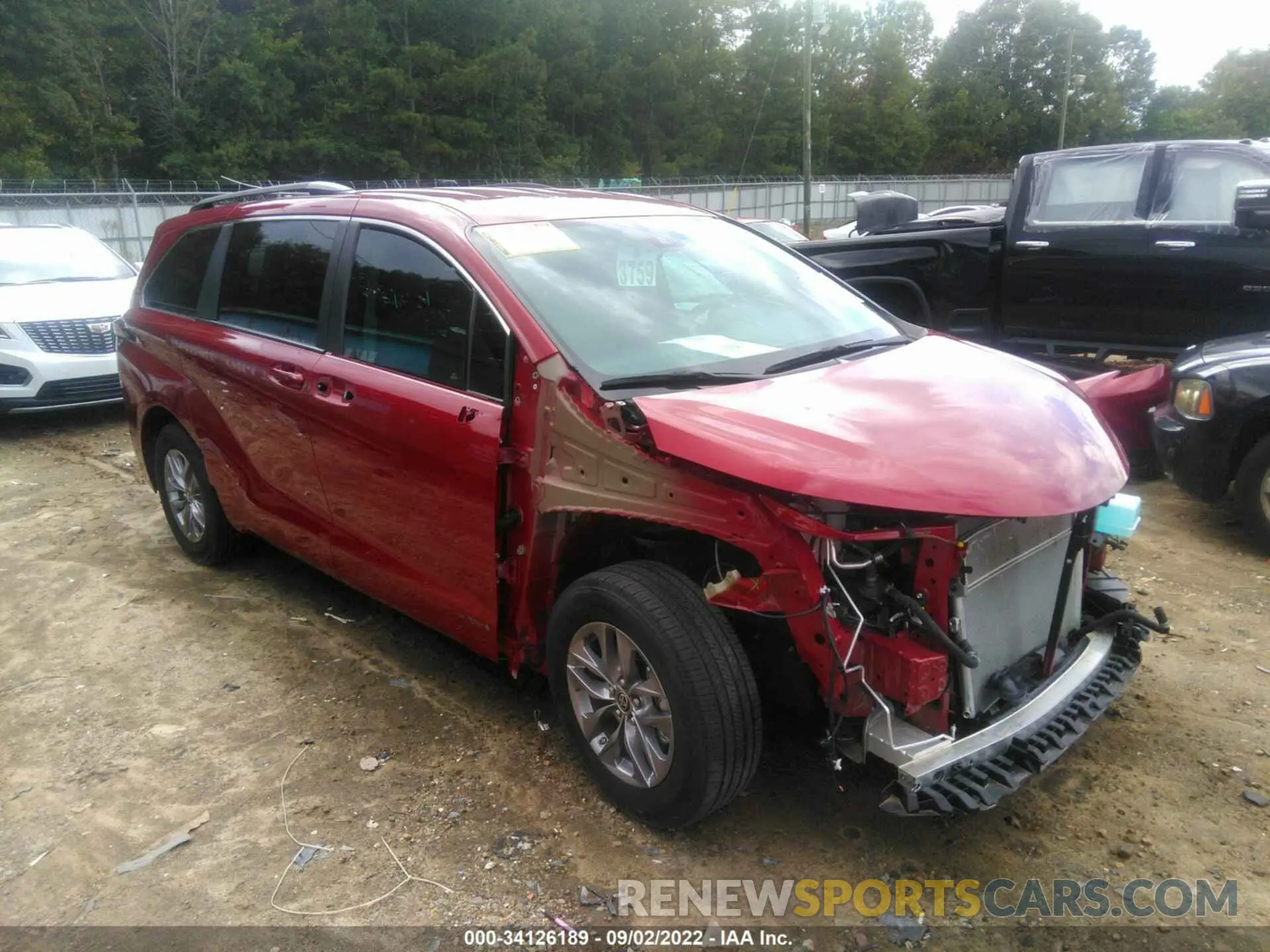 1 fotografías del automóvil dañado 5TDKRKEC3MS020470 TOYOTA SIENNA 2021