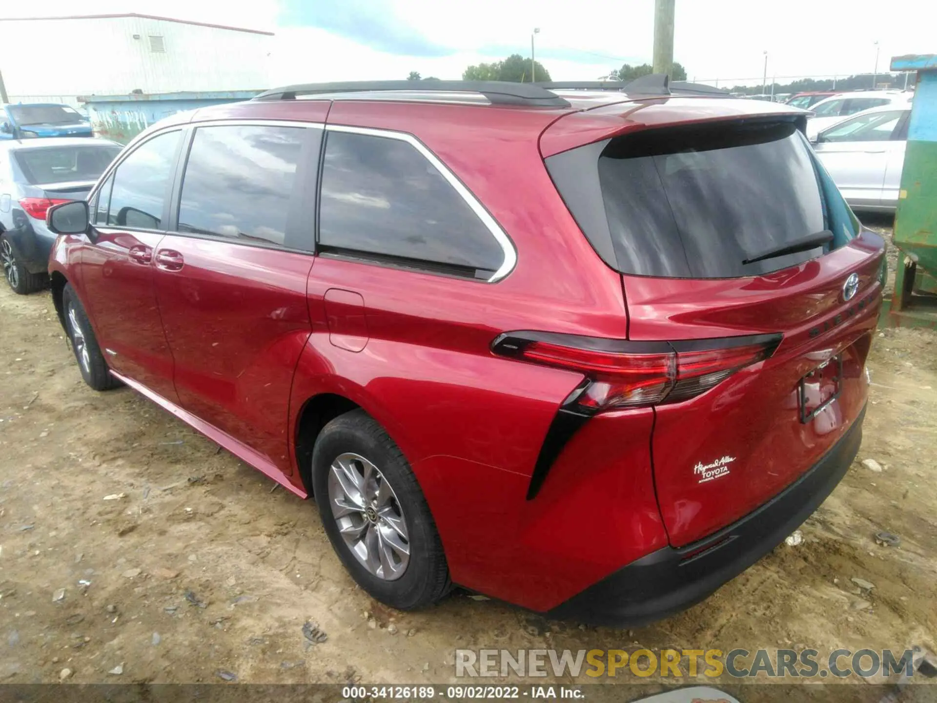 3 fotografías del automóvil dañado 5TDKRKEC3MS020470 TOYOTA SIENNA 2021
