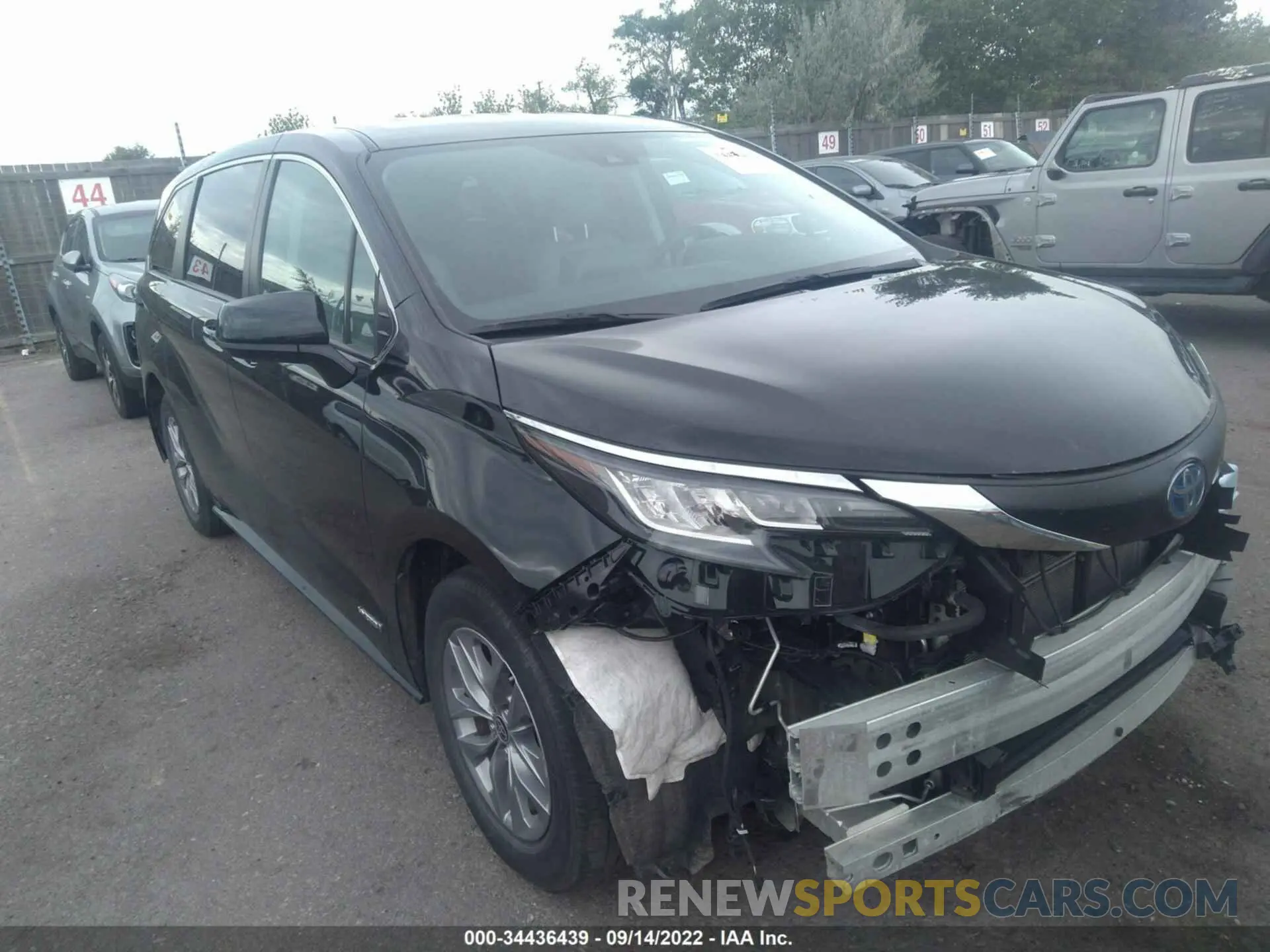 1 fotografías del automóvil dañado 5TDKRKEC4MS048469 TOYOTA SIENNA 2021