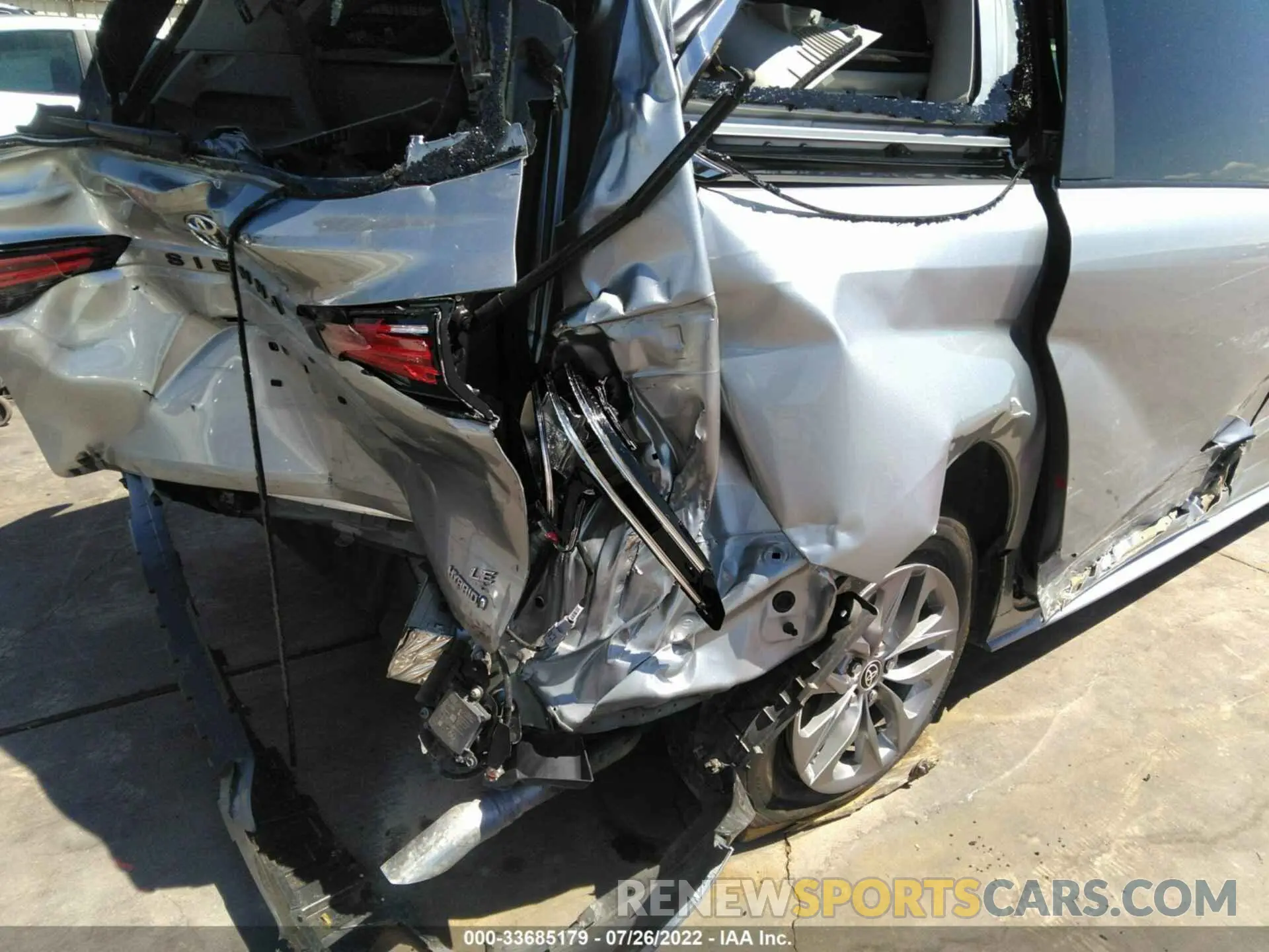 6 fotografías del automóvil dañado 5TDKRKEC4MS057334 TOYOTA SIENNA 2021