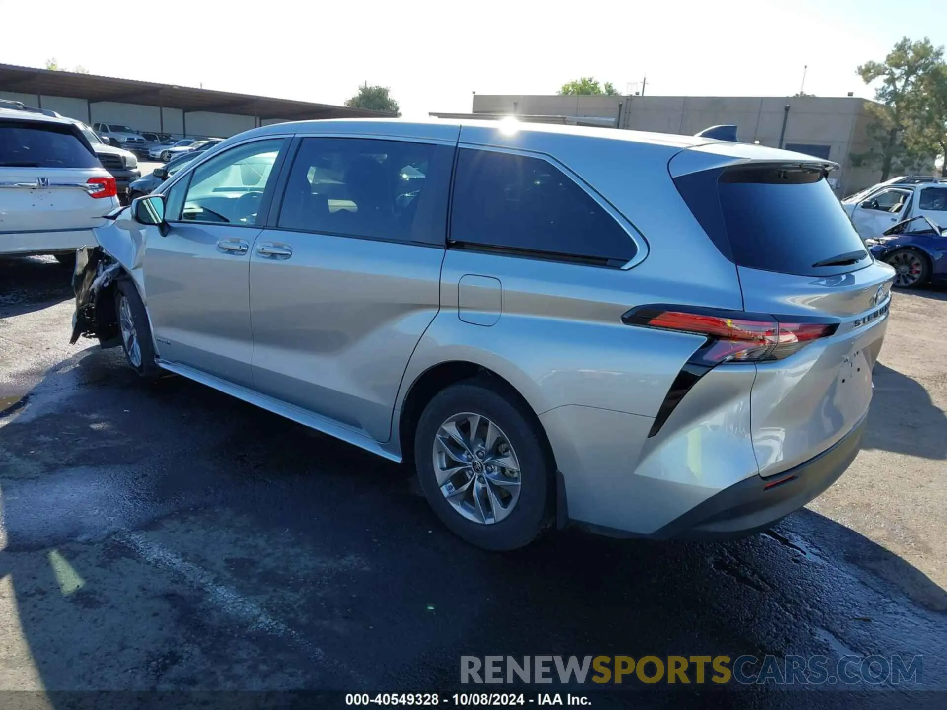 3 fotografías del automóvil dañado 5TDKRKEC4MS074294 TOYOTA SIENNA 2021