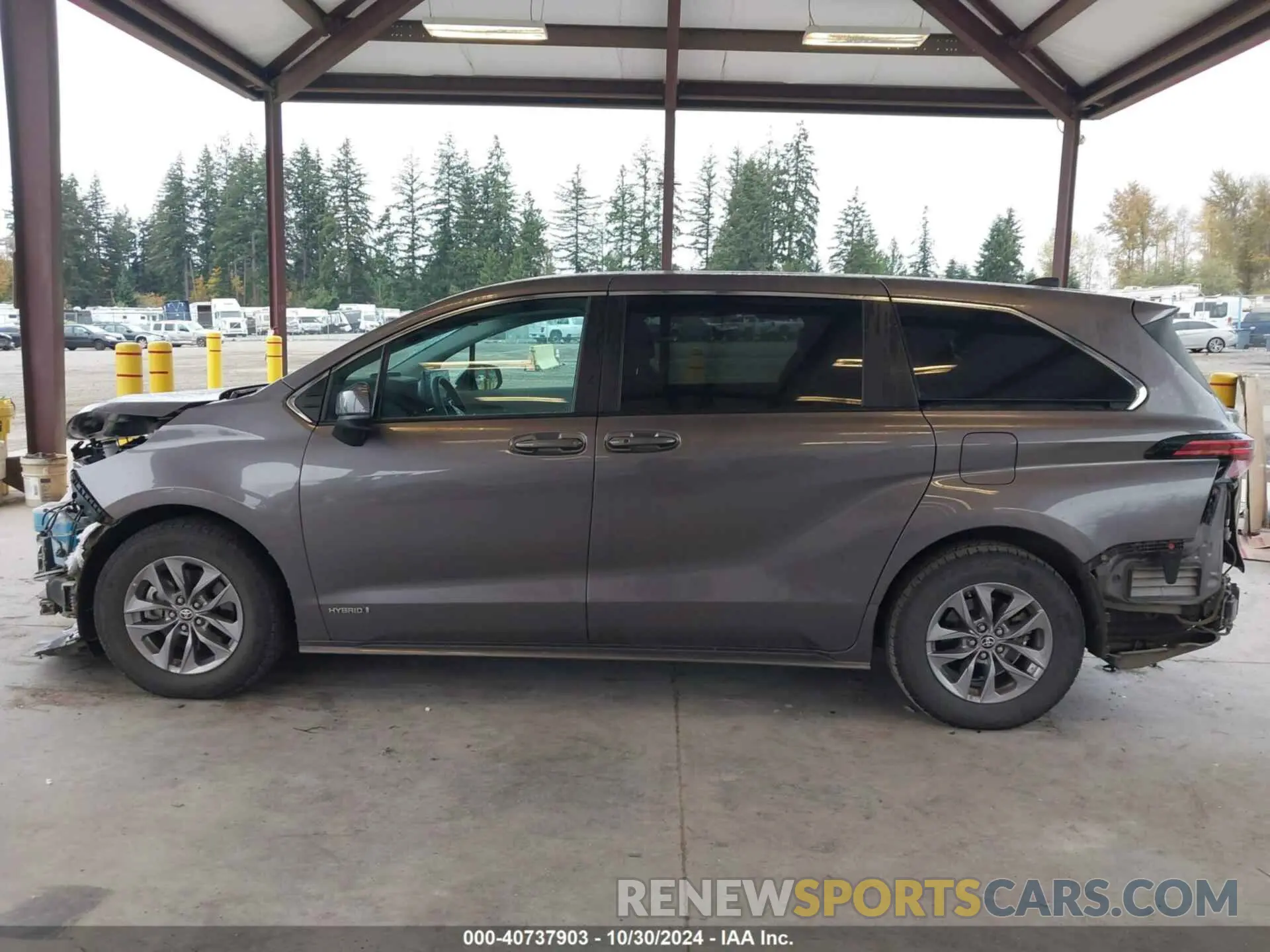 15 fotografías del automóvil dañado 5TDKRKEC5MS016873 TOYOTA SIENNA 2021