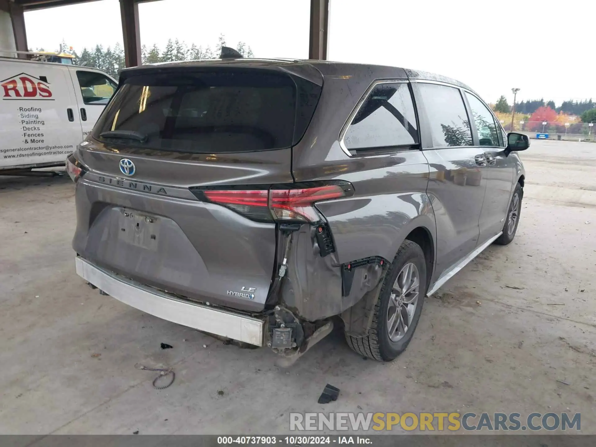4 fotografías del automóvil dañado 5TDKRKEC5MS016873 TOYOTA SIENNA 2021