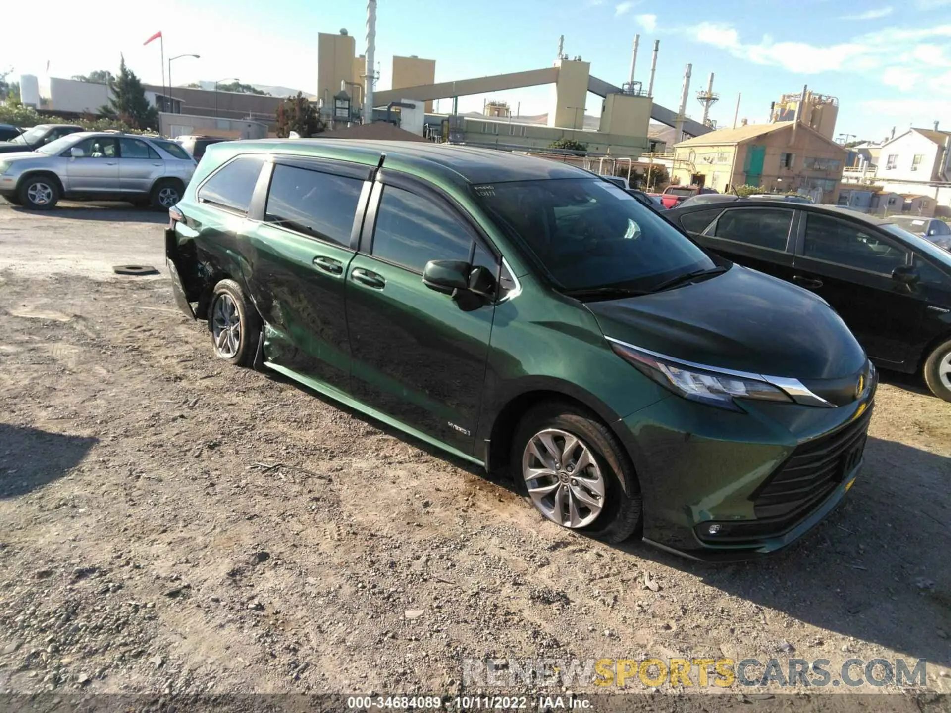 1 fotografías del automóvil dañado 5TDKRKEC6MS073230 TOYOTA SIENNA 2021