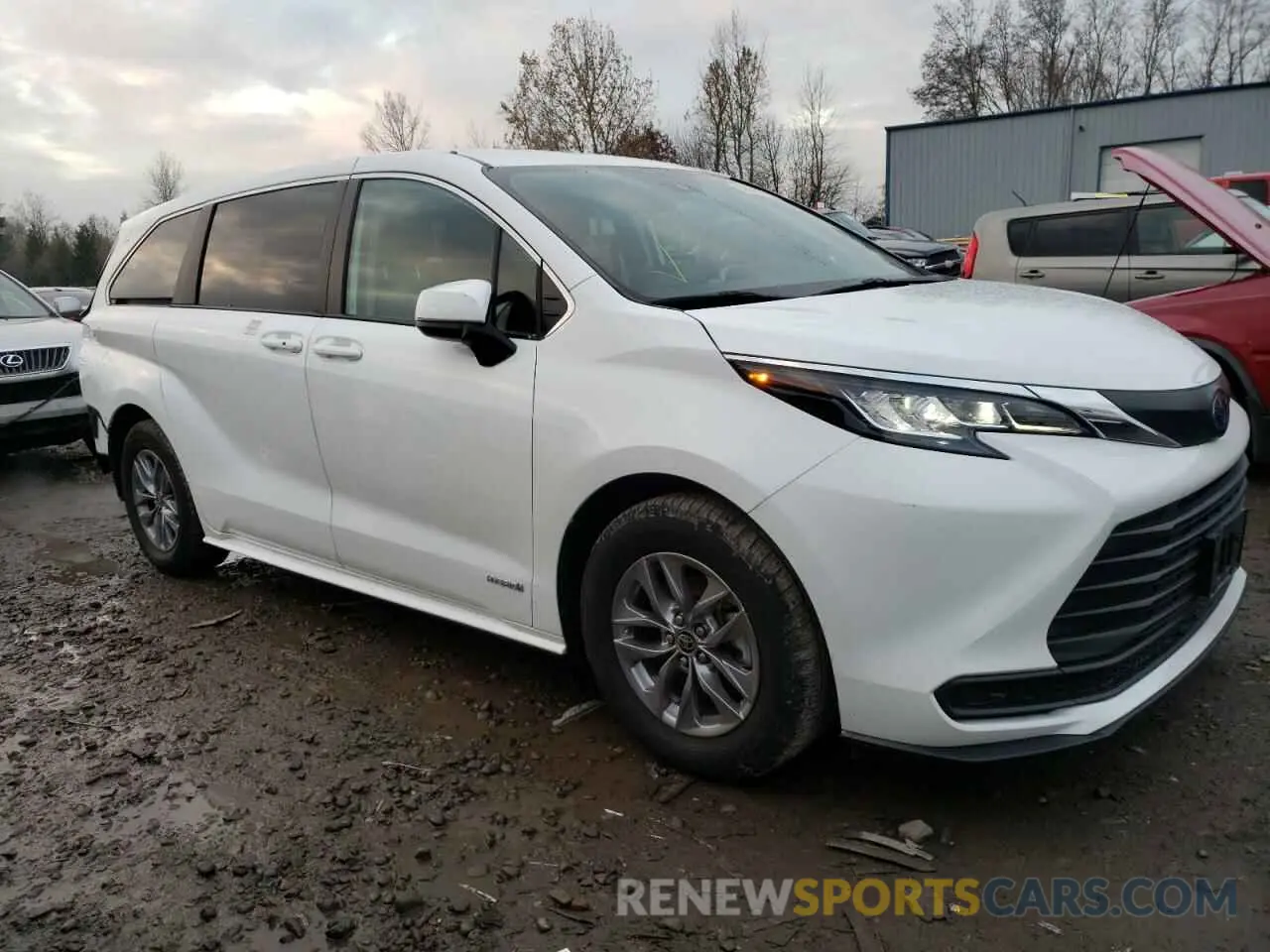 4 fotografías del automóvil dañado 5TDKRKEC7MS019919 TOYOTA SIENNA 2021