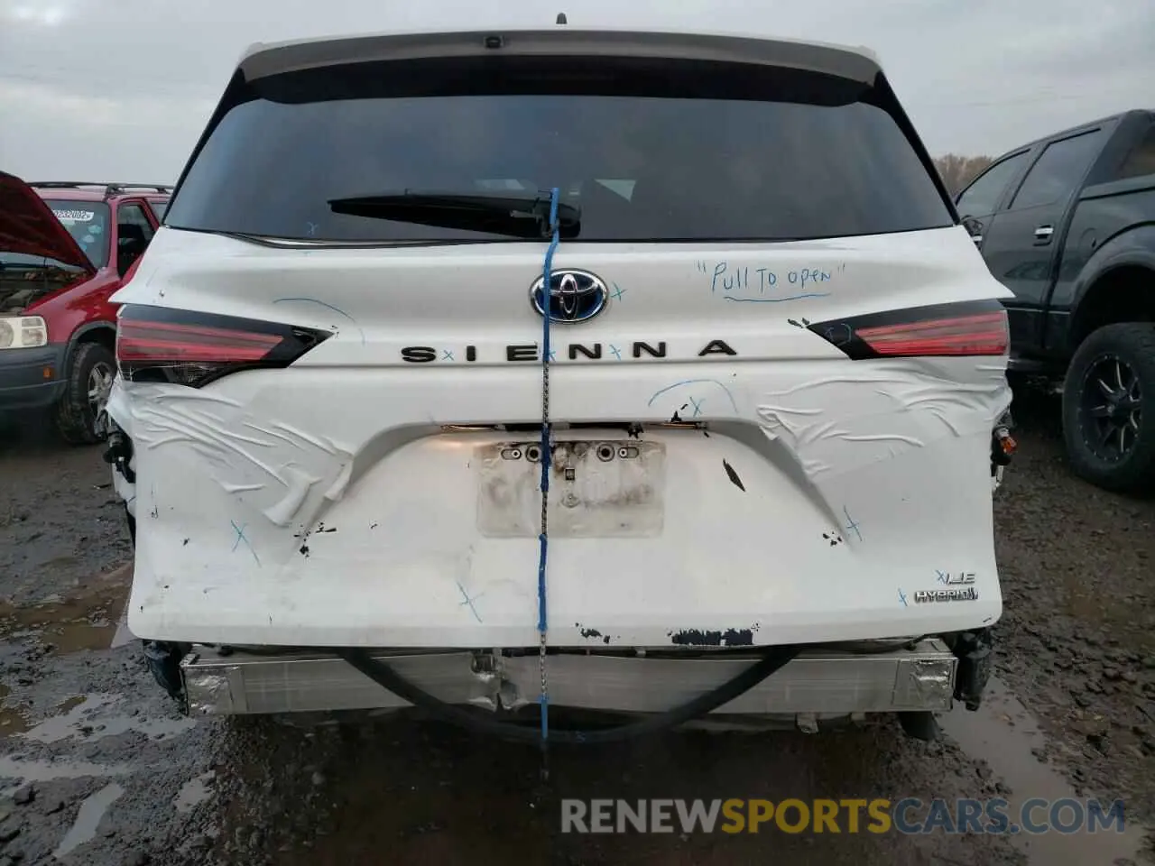 6 fotografías del automóvil dañado 5TDKRKEC7MS019919 TOYOTA SIENNA 2021