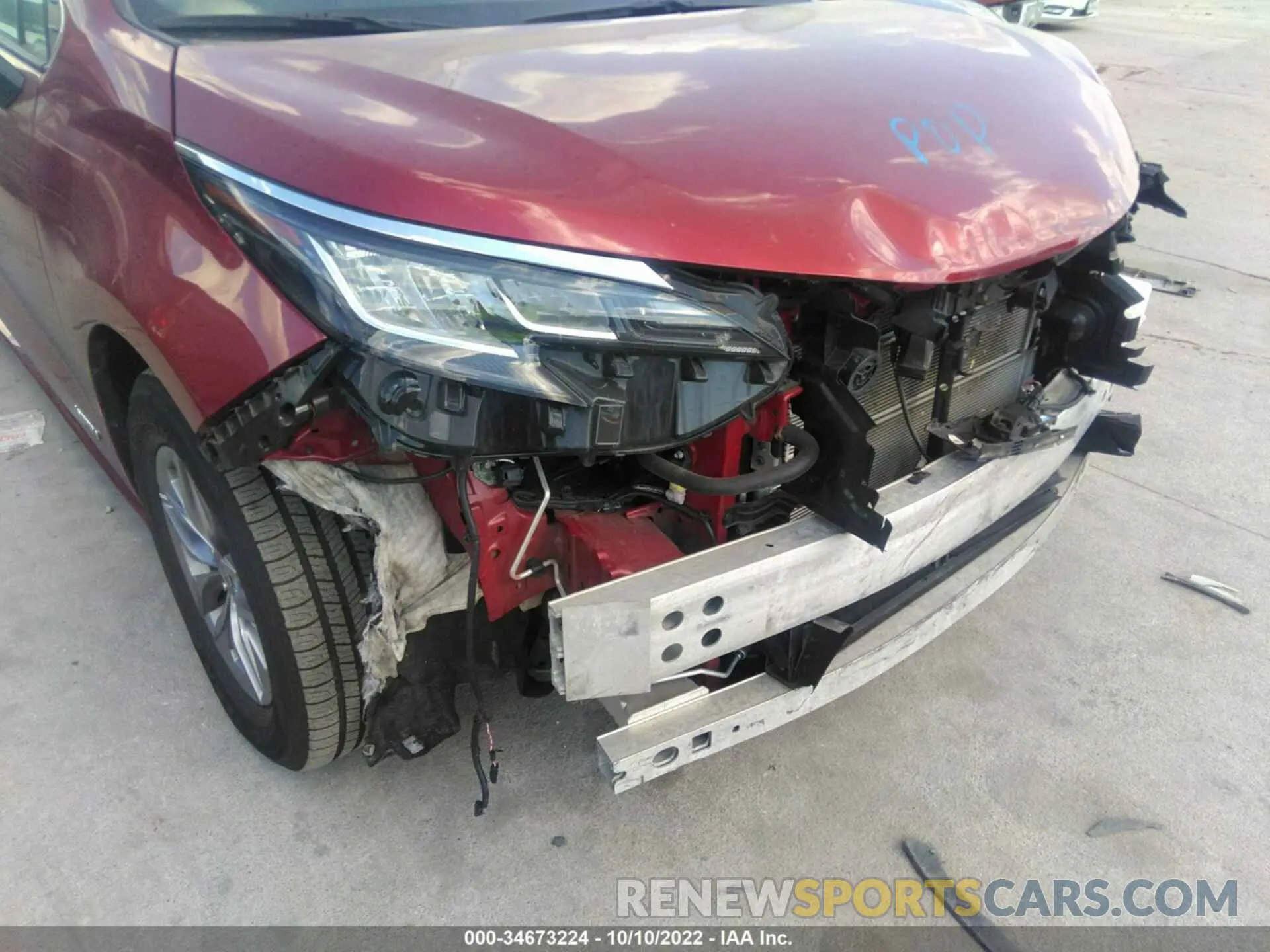 6 fotografías del automóvil dañado 5TDKRKEC7MS044903 TOYOTA SIENNA 2021